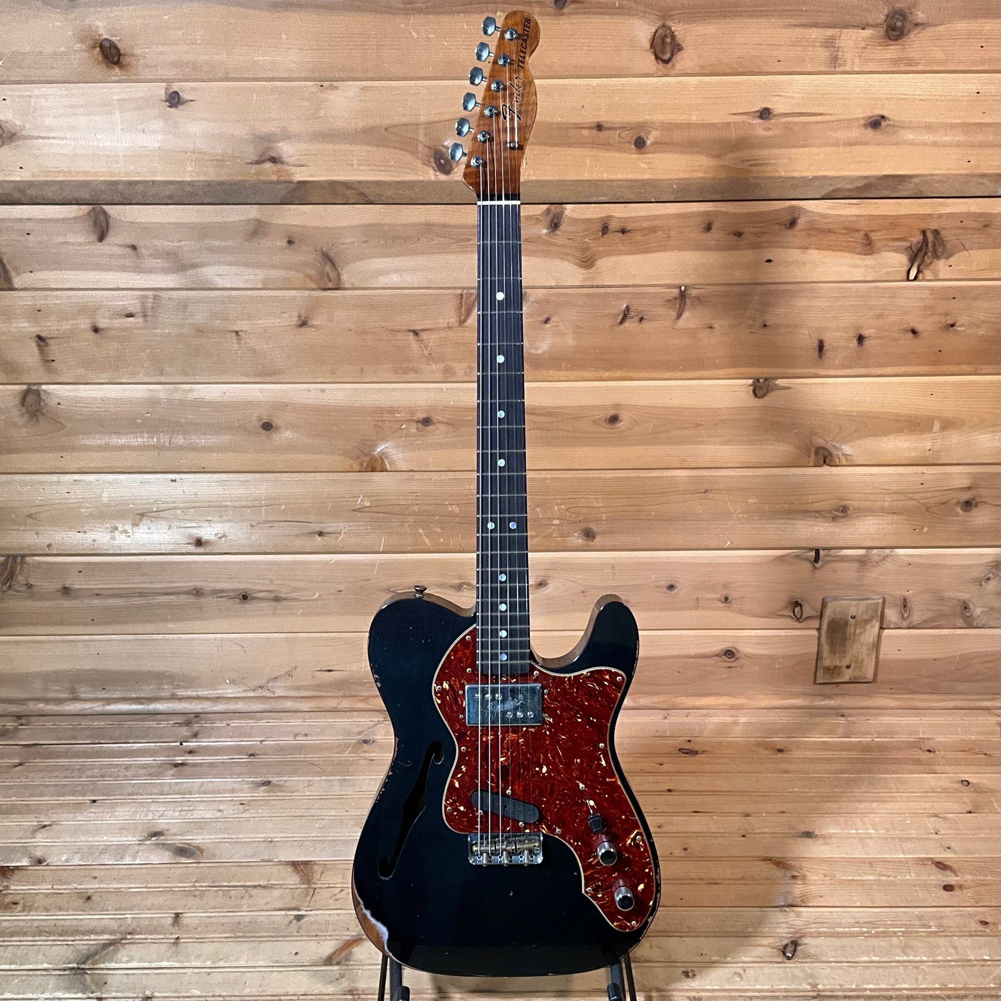 Fender Custom Shop Thinline Telecaster Relic - Black Pearl