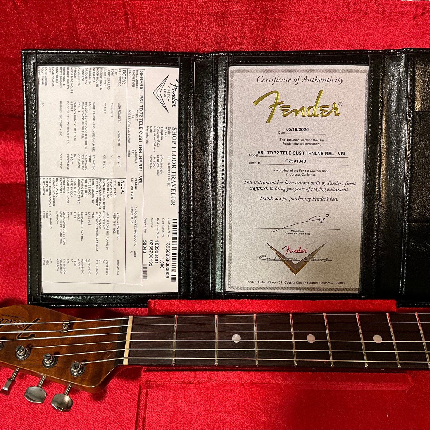 Fender Custom Shop Thinline Telecaster Relic Electric Guitar - Vintage Blonde