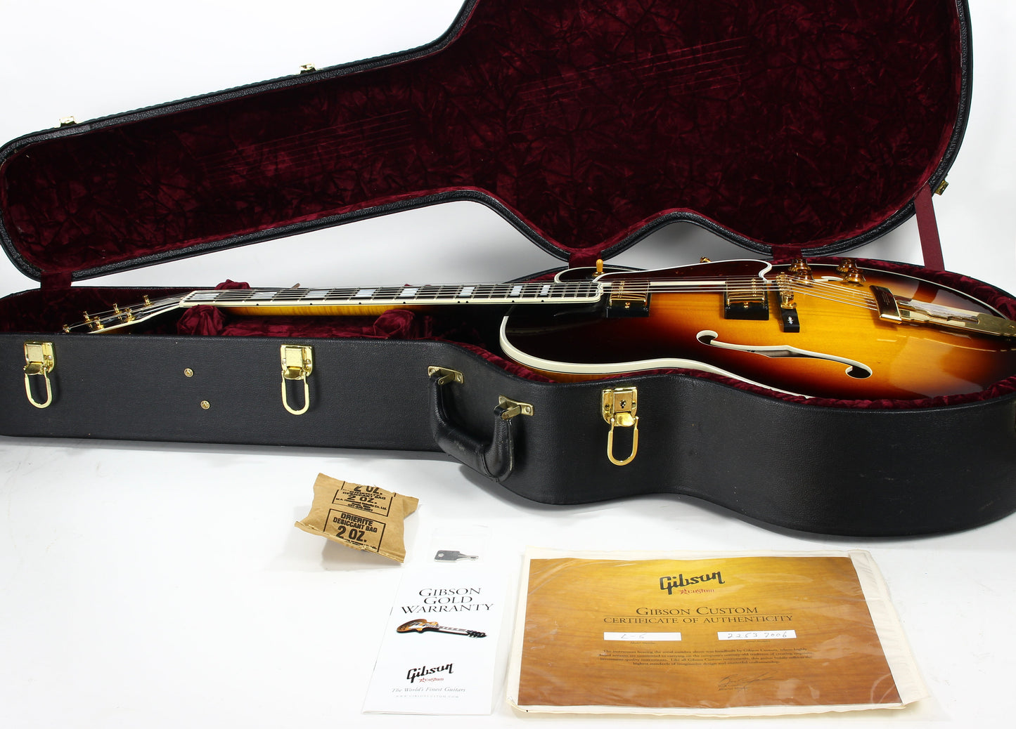 2007 Gibson Custom Shop L-5 CES Sunburst James Hutchins Archtop Jazz L5 Electric Guitar - CLEAN!