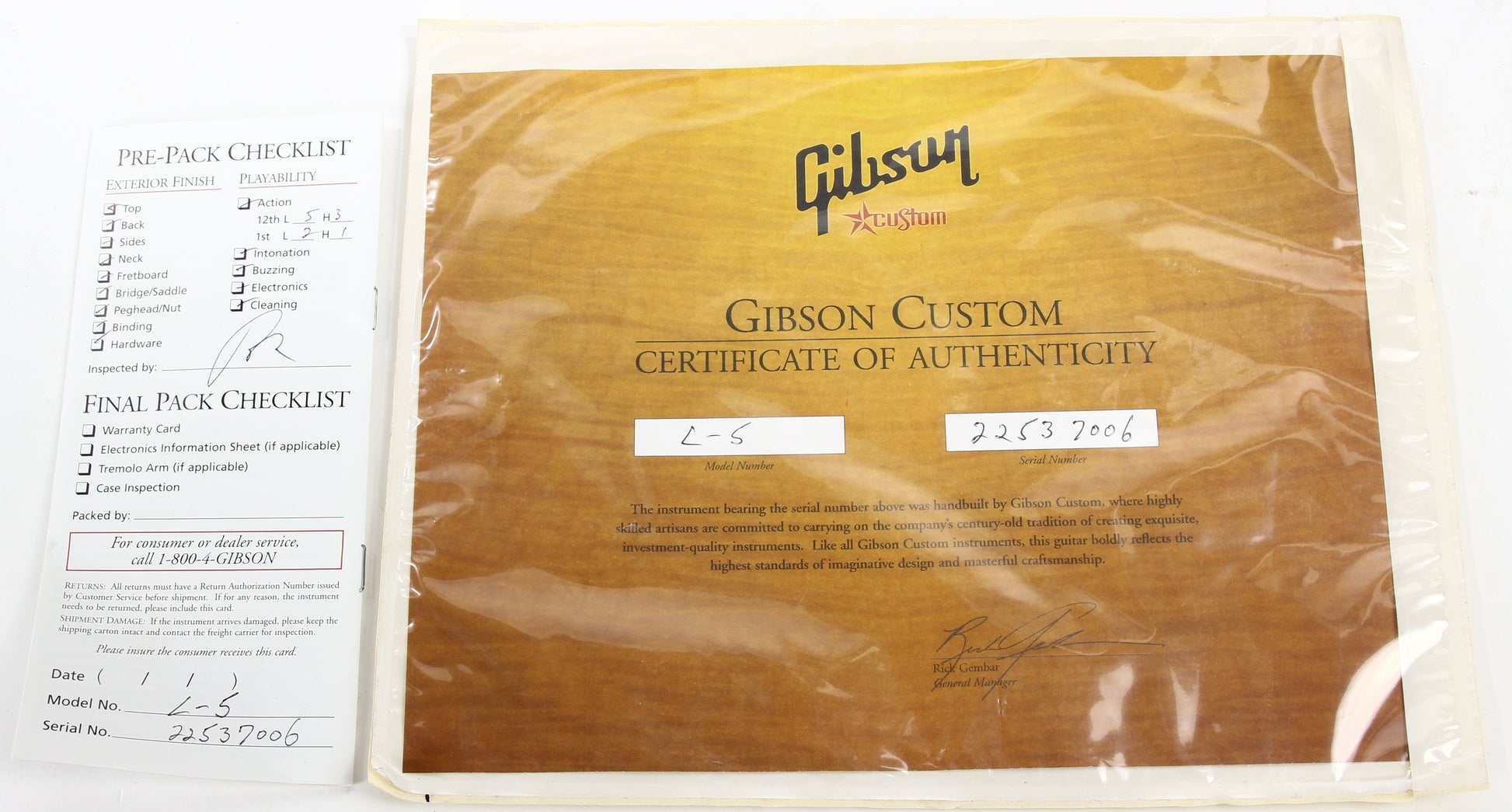 2007 Gibson Custom Shop L-5 CES Sunburst James Hutchins Archtop Jazz L5 Electric Guitar - CLEAN!