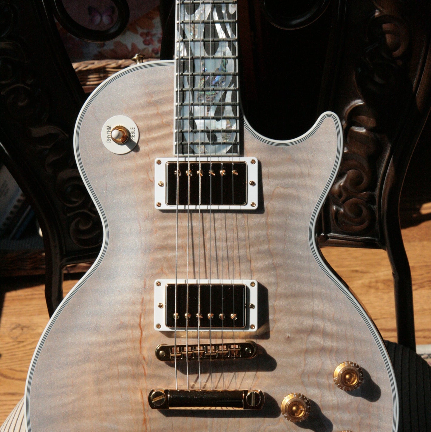 2018 Gibson ICE FLAME Custom Shop Les Paul ULTIMA! Ebony Board, Flametop, CRIMSON SERIES!
