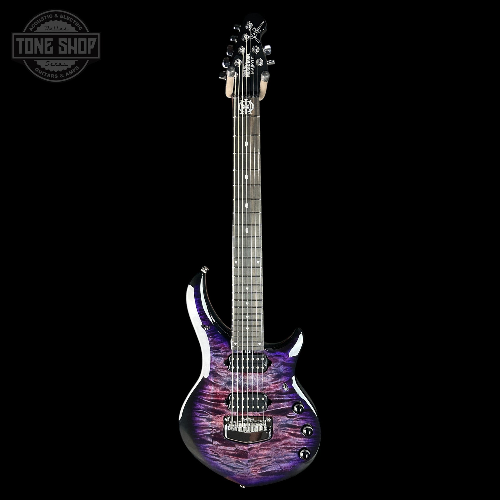 Ernie Ball Music Man Majesty 7 Select Purple Nebula II EB w/case