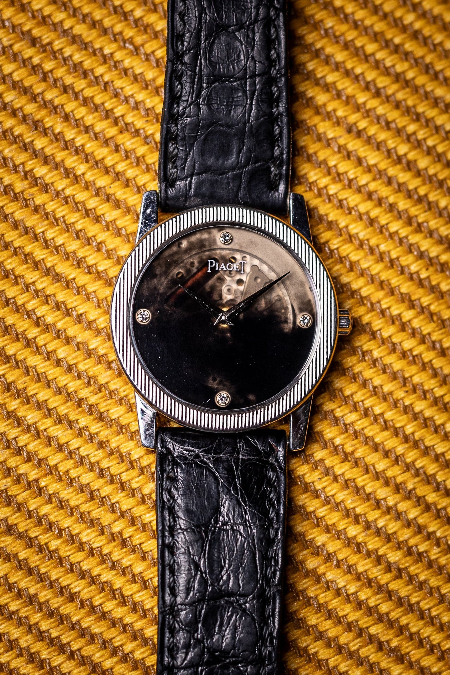 1980's Piaget Protocole Obsidian Dial White Gold Ref. 5894