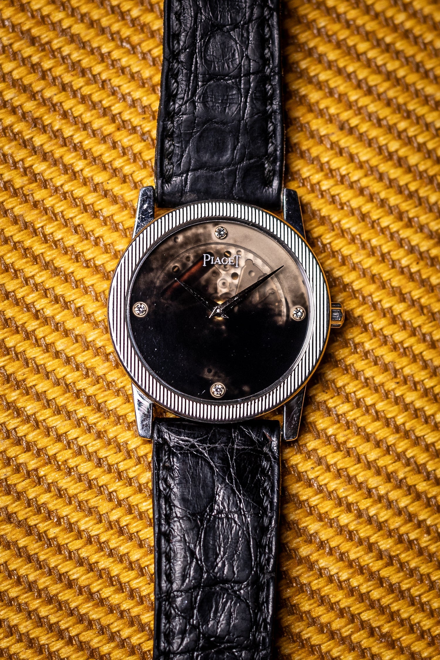 1980's Piaget Protocole Obsidian Dial White Gold Ref. 5894