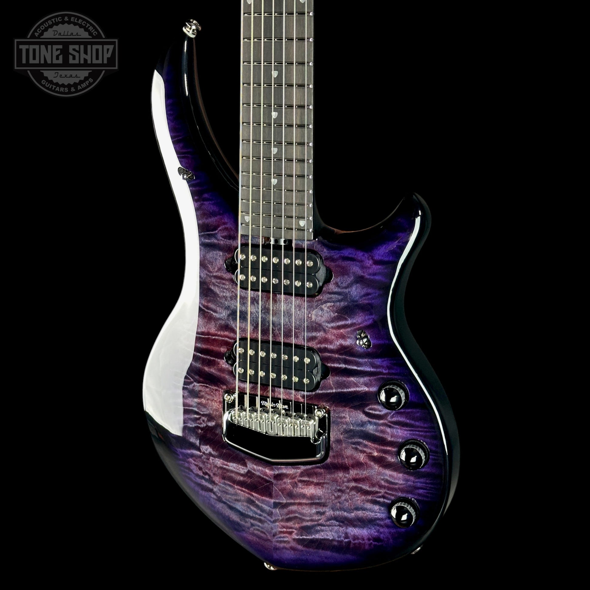 Ernie Ball Music Man Majesty 7 Select Purple Nebula II EB w/case