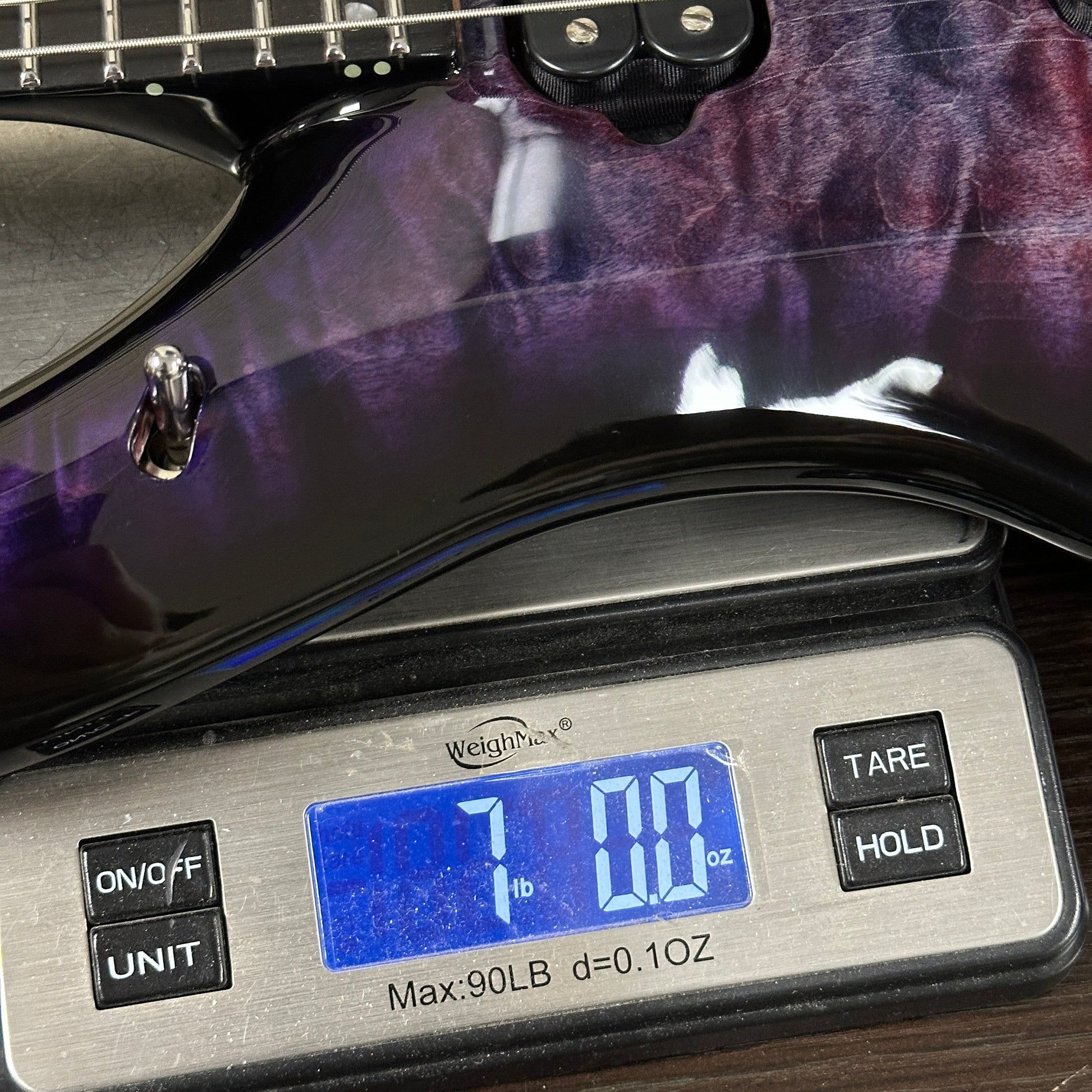 Ernie Ball Music Man Majesty 7 Select Purple Nebula II EB w/case
