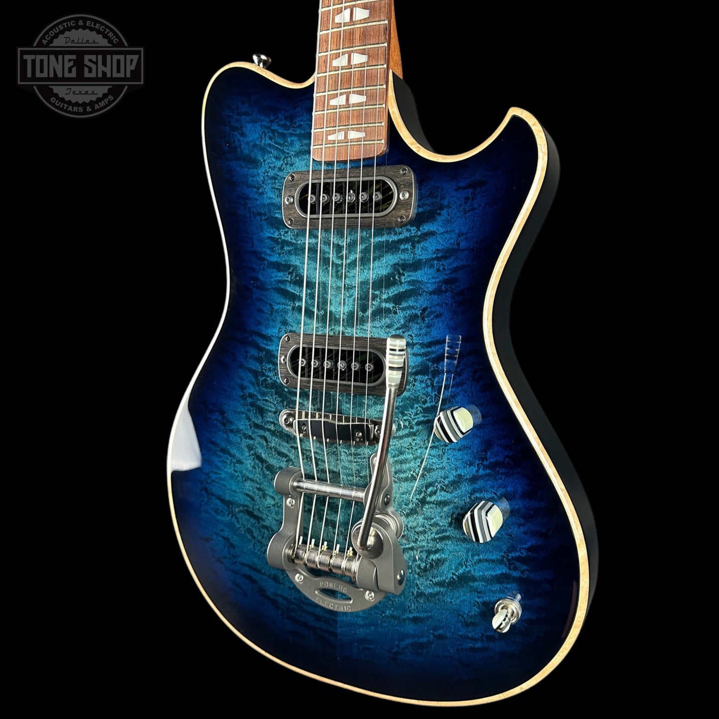 Powers Electric A-Type Select Birdseye Glacier Burst w/softcase