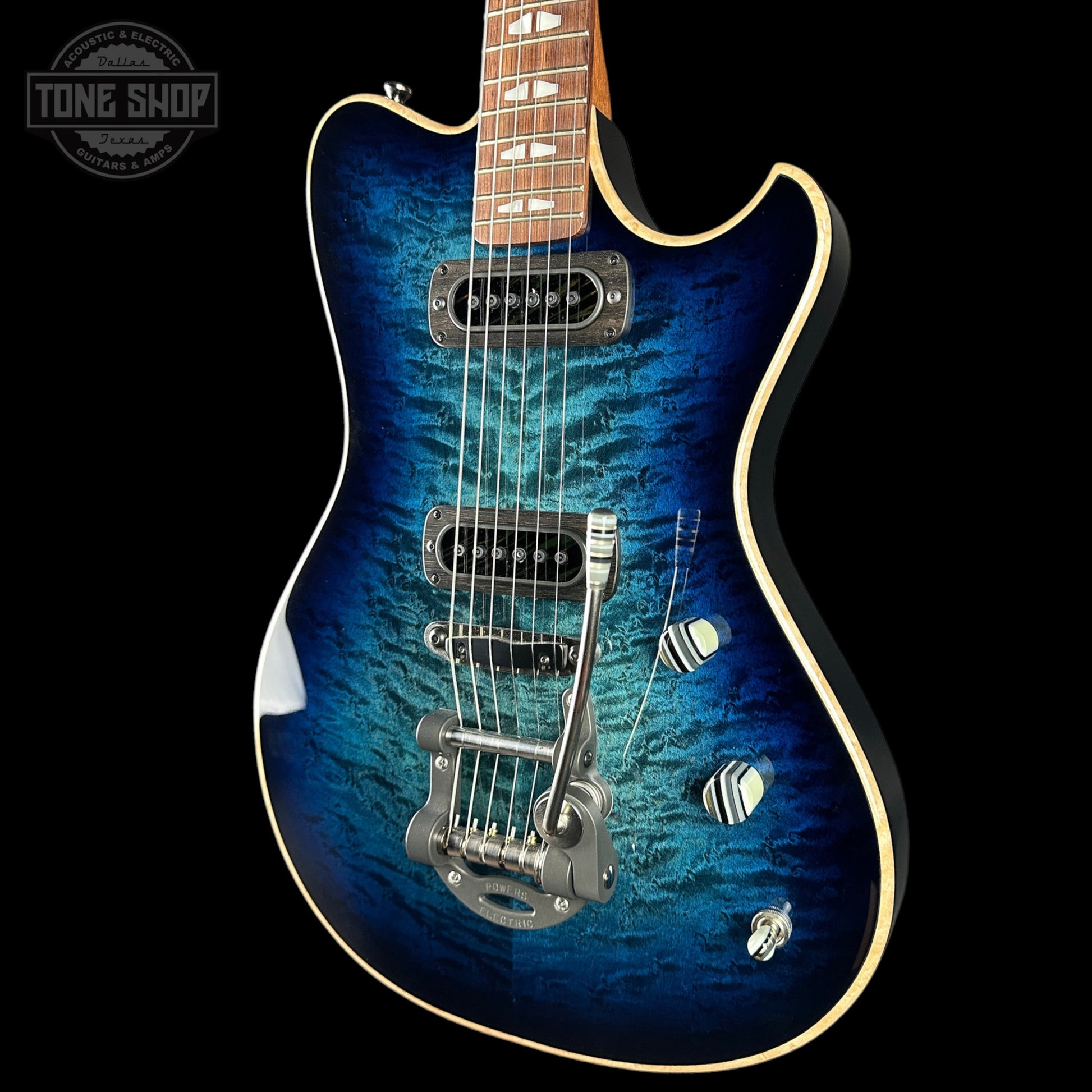 Powers Electric A-Type Select Birdseye Glacier Burst w/softcase