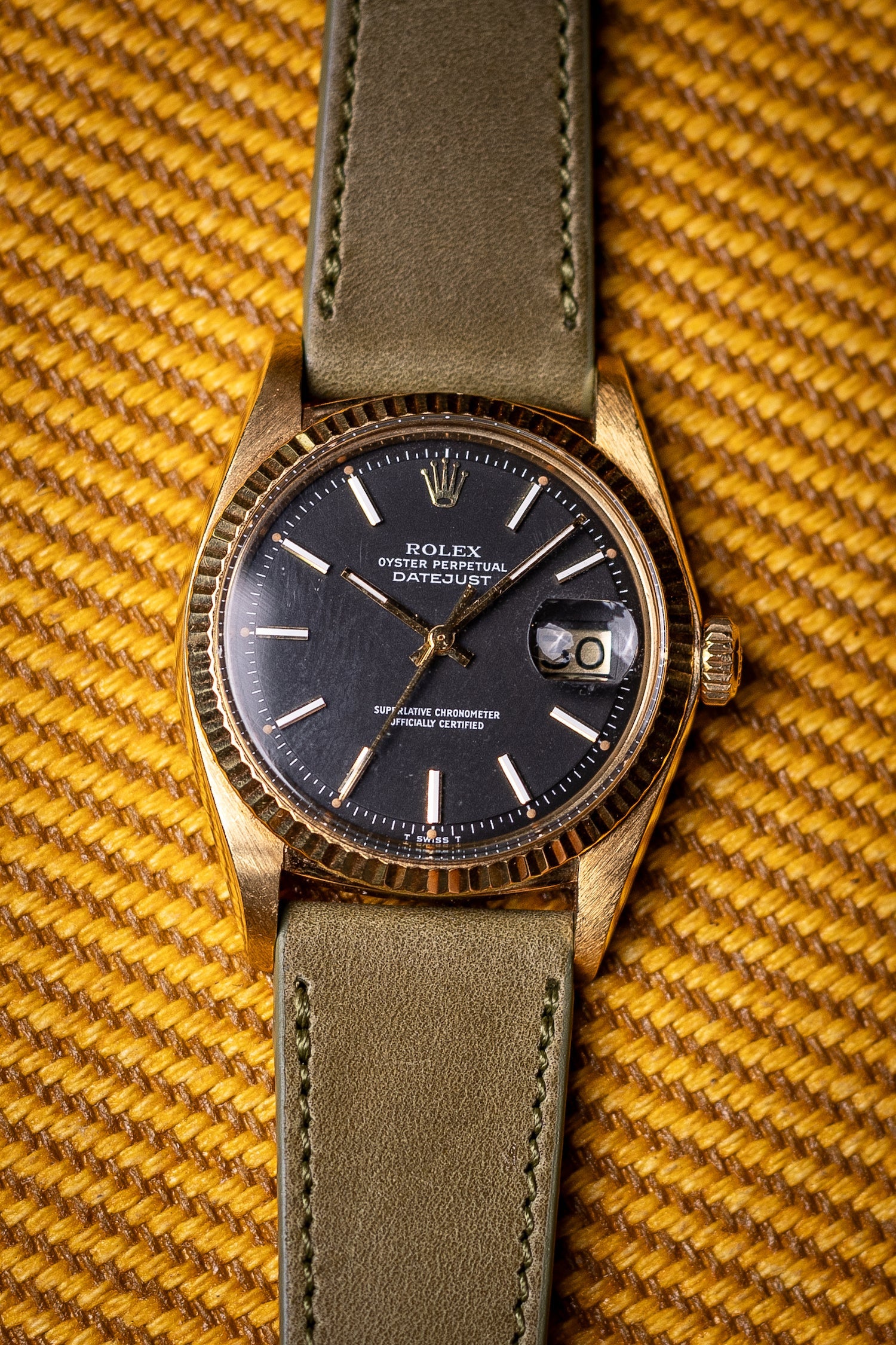 1975 Rolex DateJust 18K Yellow Gold Ref. 1601