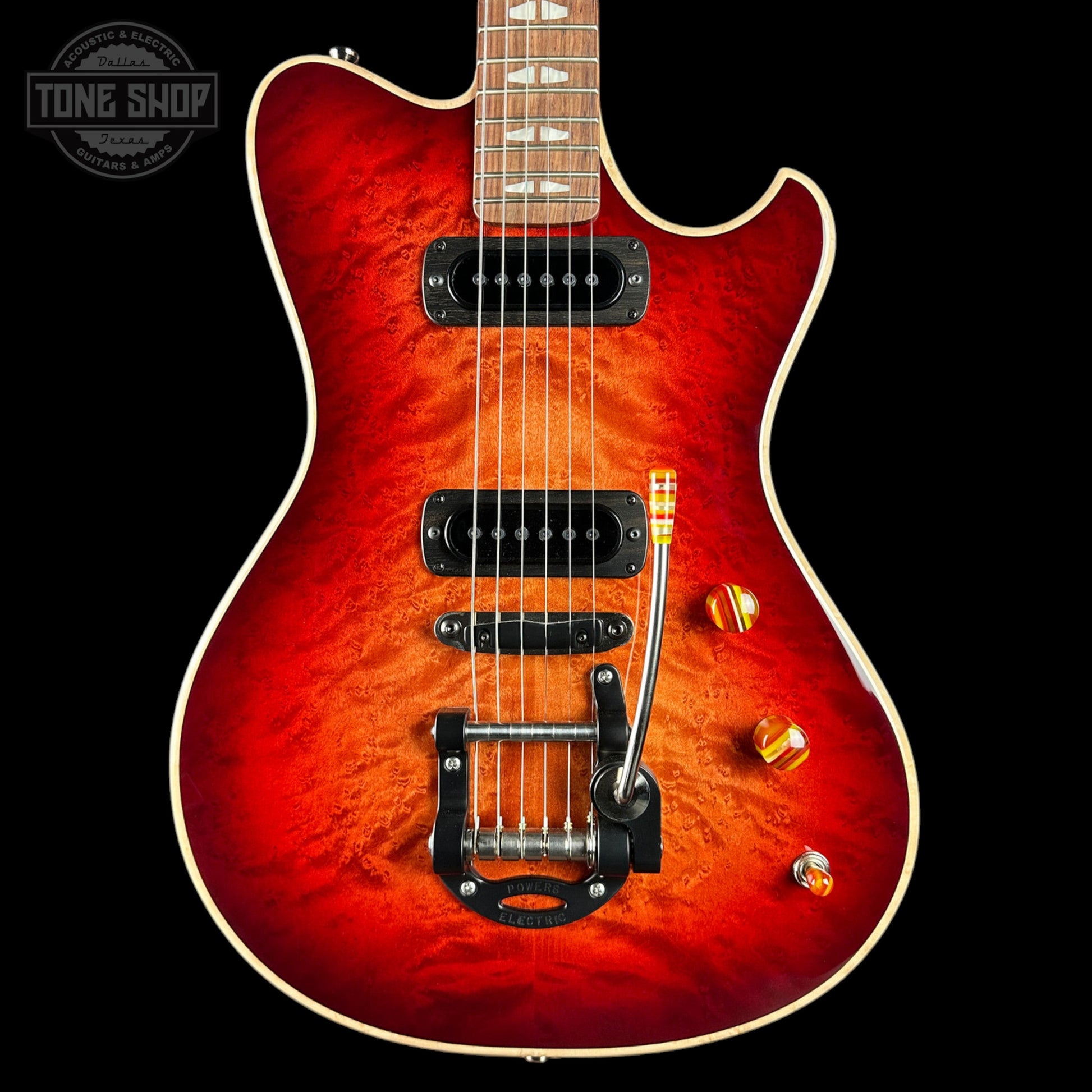 Powers Electric A-Type Select Limited Birdseye Lava Burst PF42 CamTail w/softcase