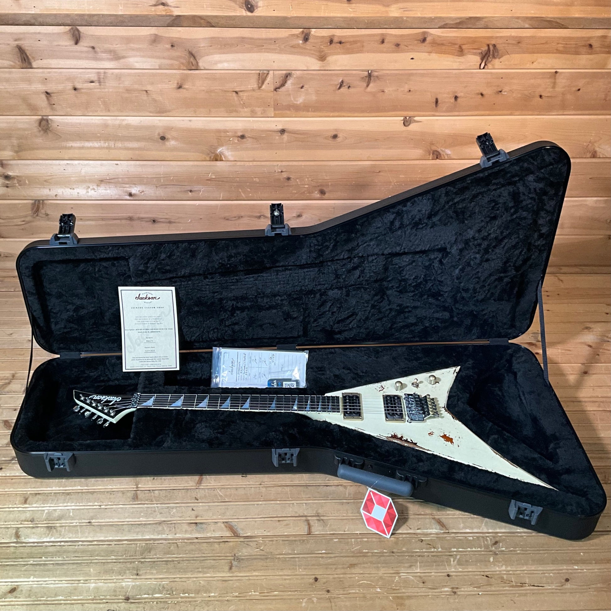 Jackson Custom Shop Special Edition Rhoads Electric Guitar - Vanilla Shake over 2 Tone Burst