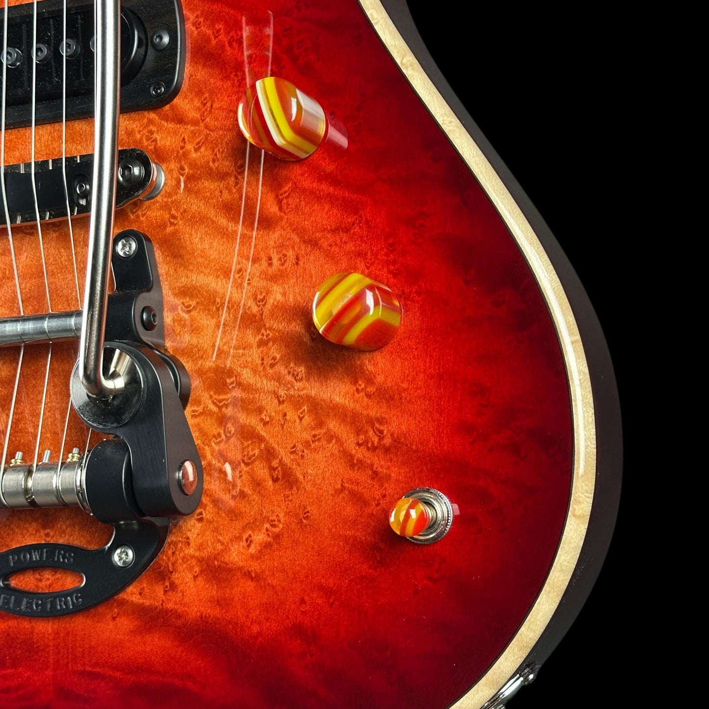 Powers Electric A-Type Select Limited Birdseye Lava Burst PF42 CamTail w/softcase