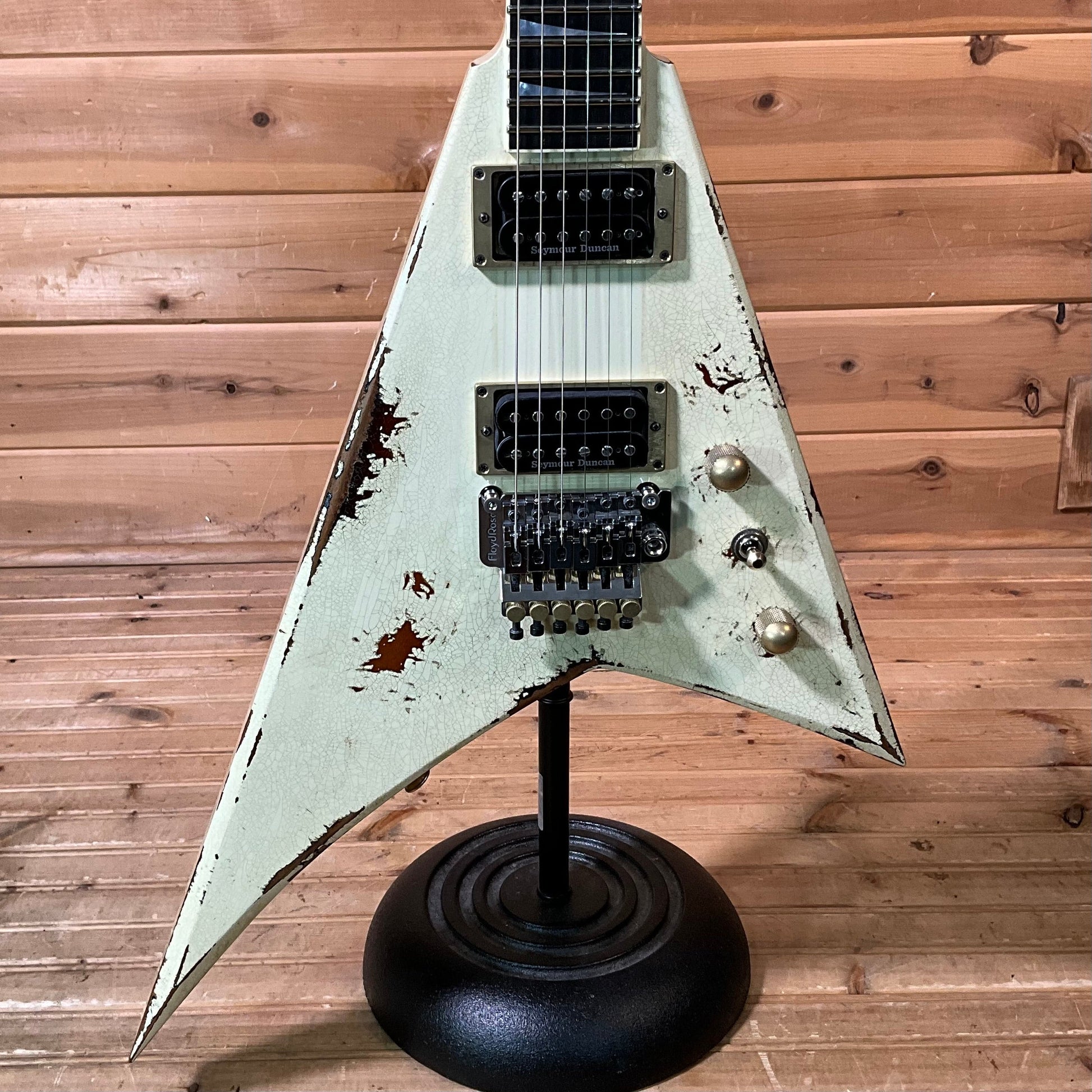 Jackson Custom Shop Special Edition Rhoads Electric Guitar - Vanilla Shake over 2 Tone Burst