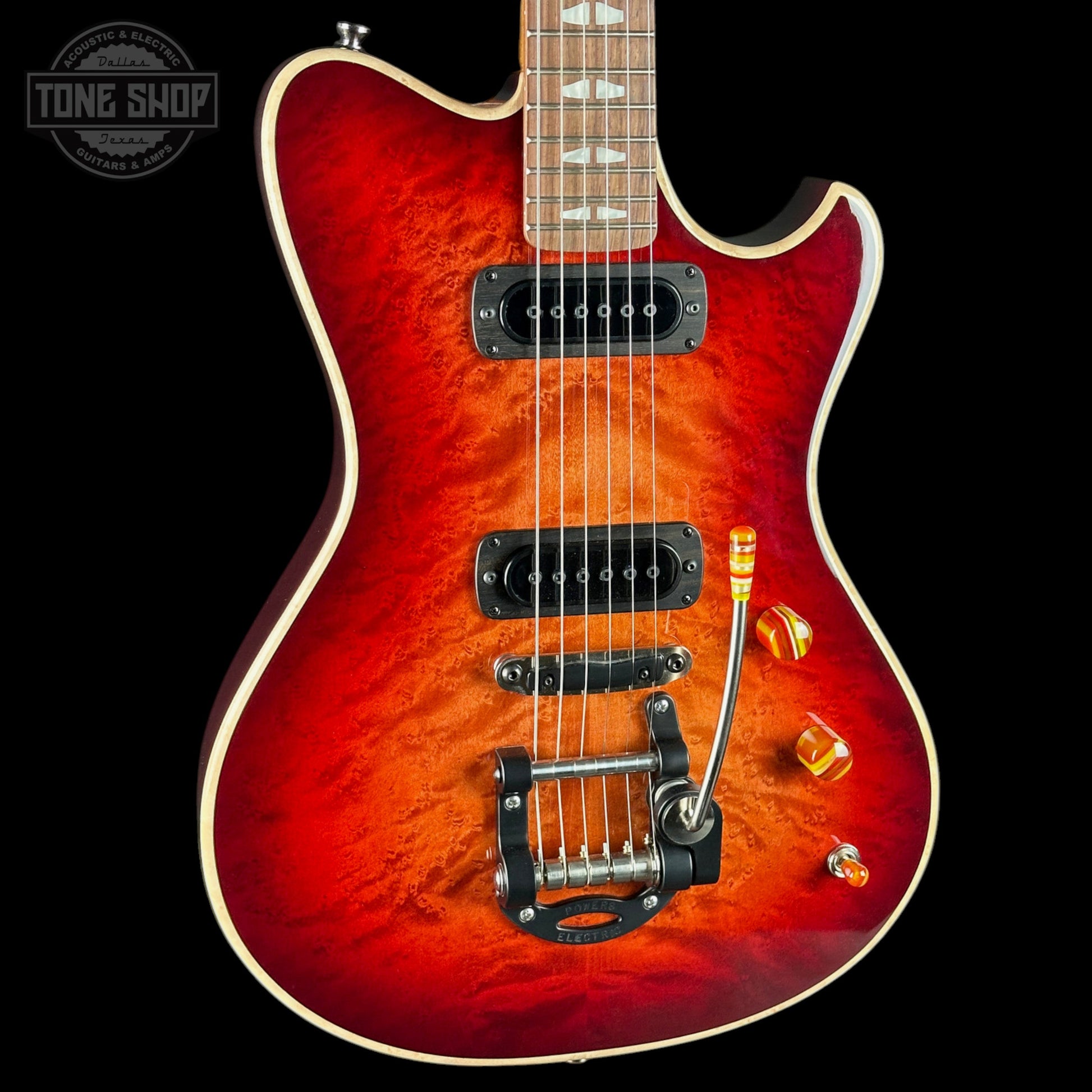 Powers Electric A-Type Select Limited Birdseye Lava Burst PF42 CamTail w/softcase
