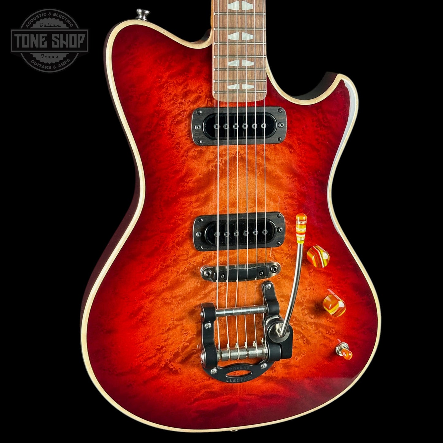 Powers Electric A-Type Select Limited Birdseye Lava Burst PF42 CamTail w/softcase