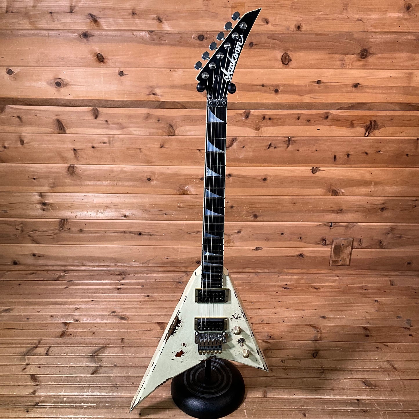 Jackson Custom Shop Special Edition Rhoads Electric Guitar - Vanilla Shake over 2 Tone Burst