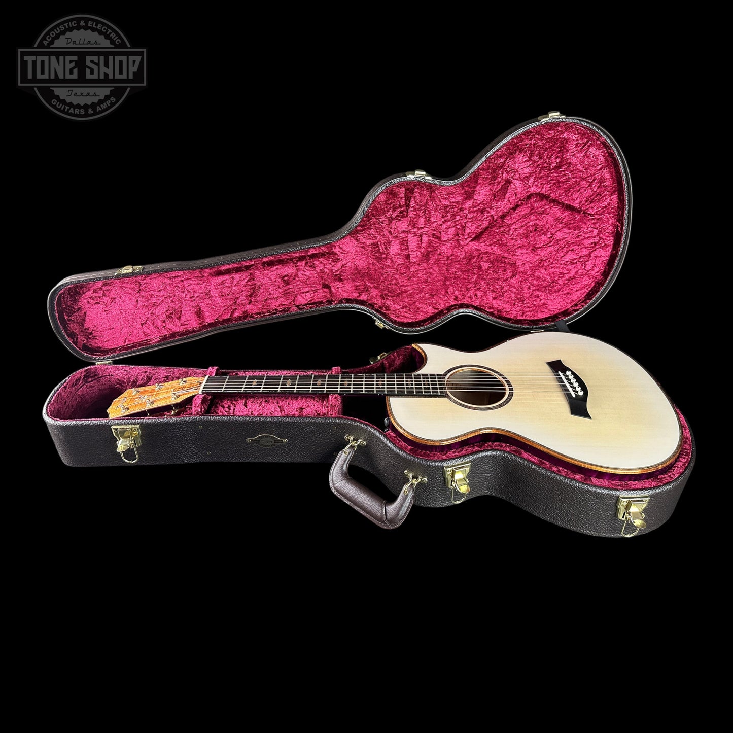 Taylor Custom Grand Concert White Burst / Lilac Wine Big Leaf Maple w/case