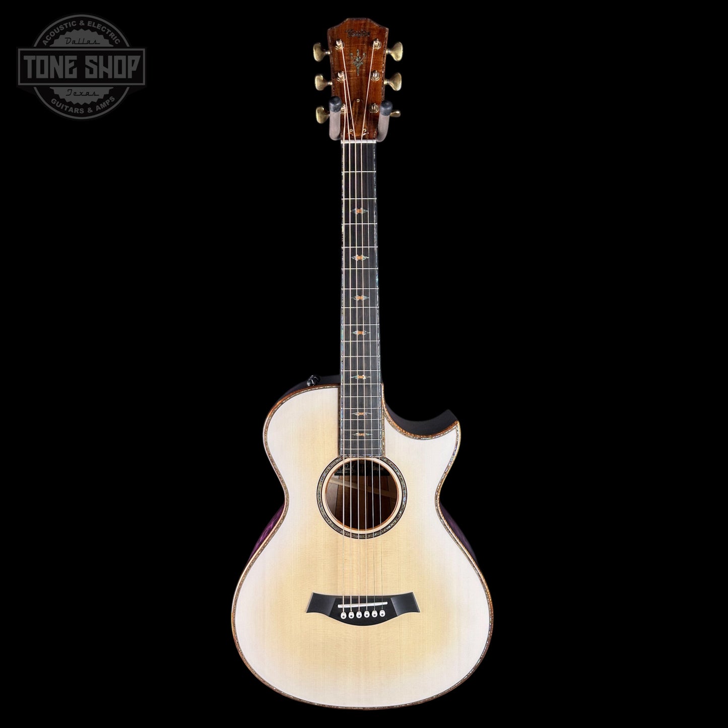 Taylor Custom Grand Concert White Burst / Lilac Wine Big Leaf Maple w/case