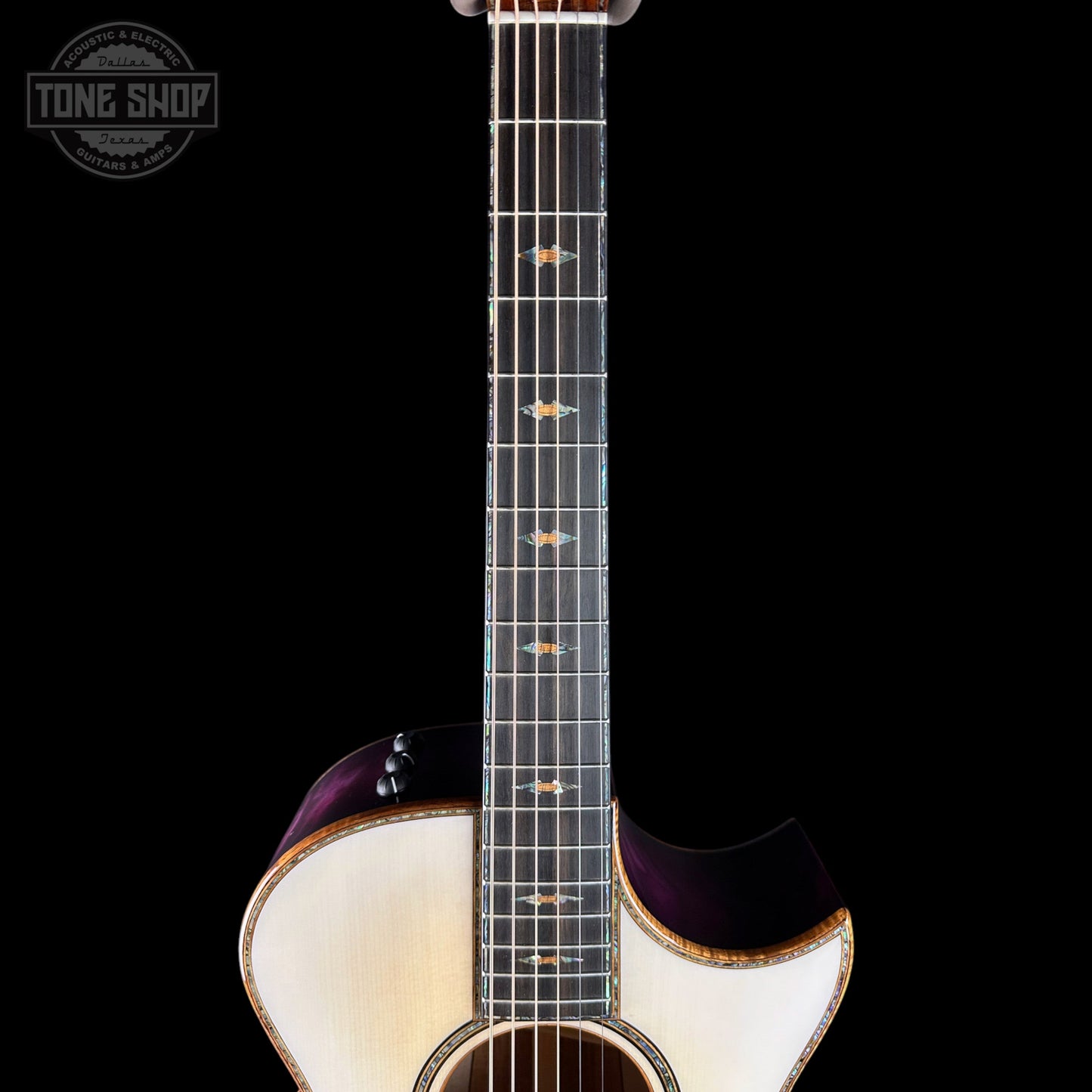 Taylor Custom Grand Concert White Burst / Lilac Wine Big Leaf Maple w/case