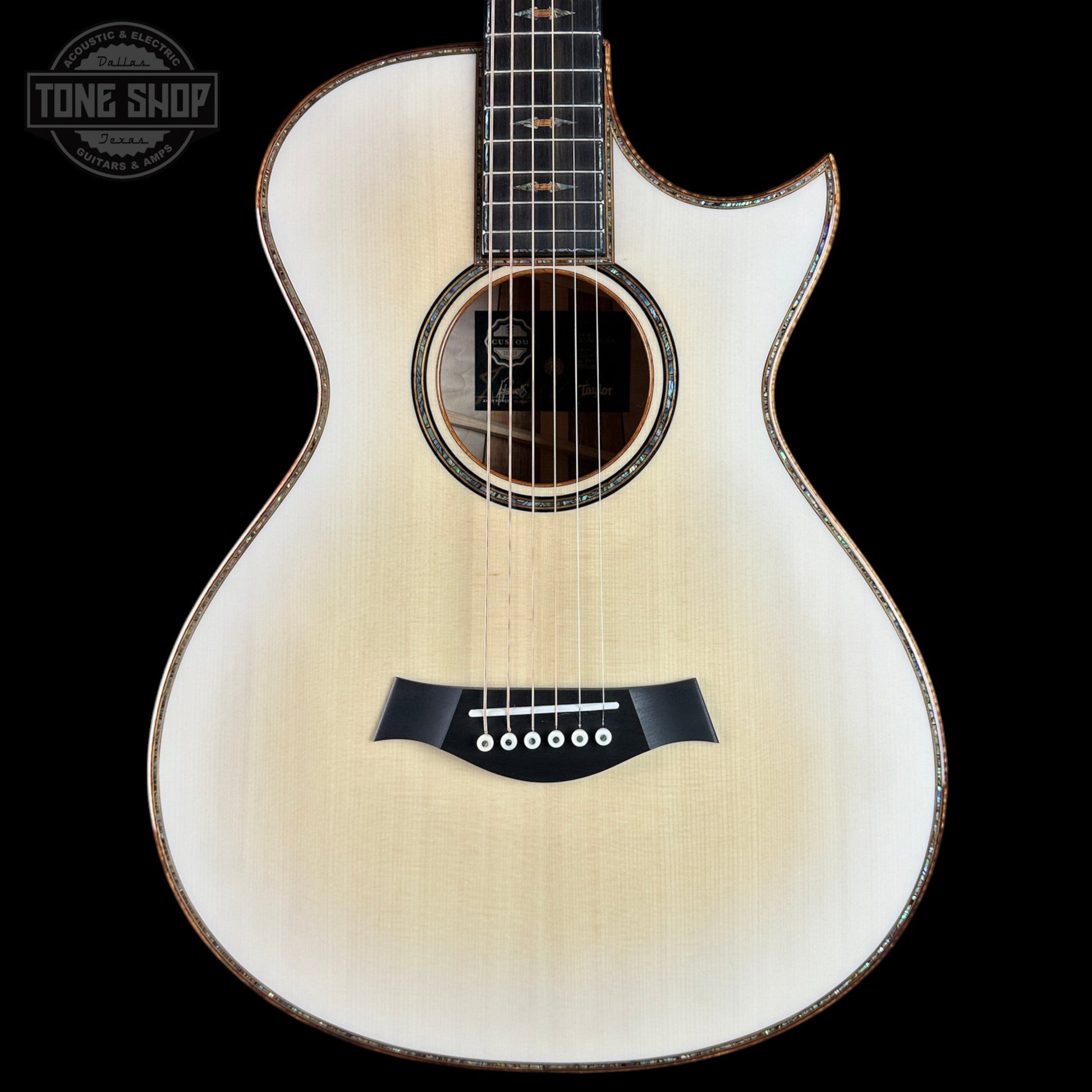 Taylor Custom Grand Concert White Burst / Lilac Wine Big Leaf Maple w/case