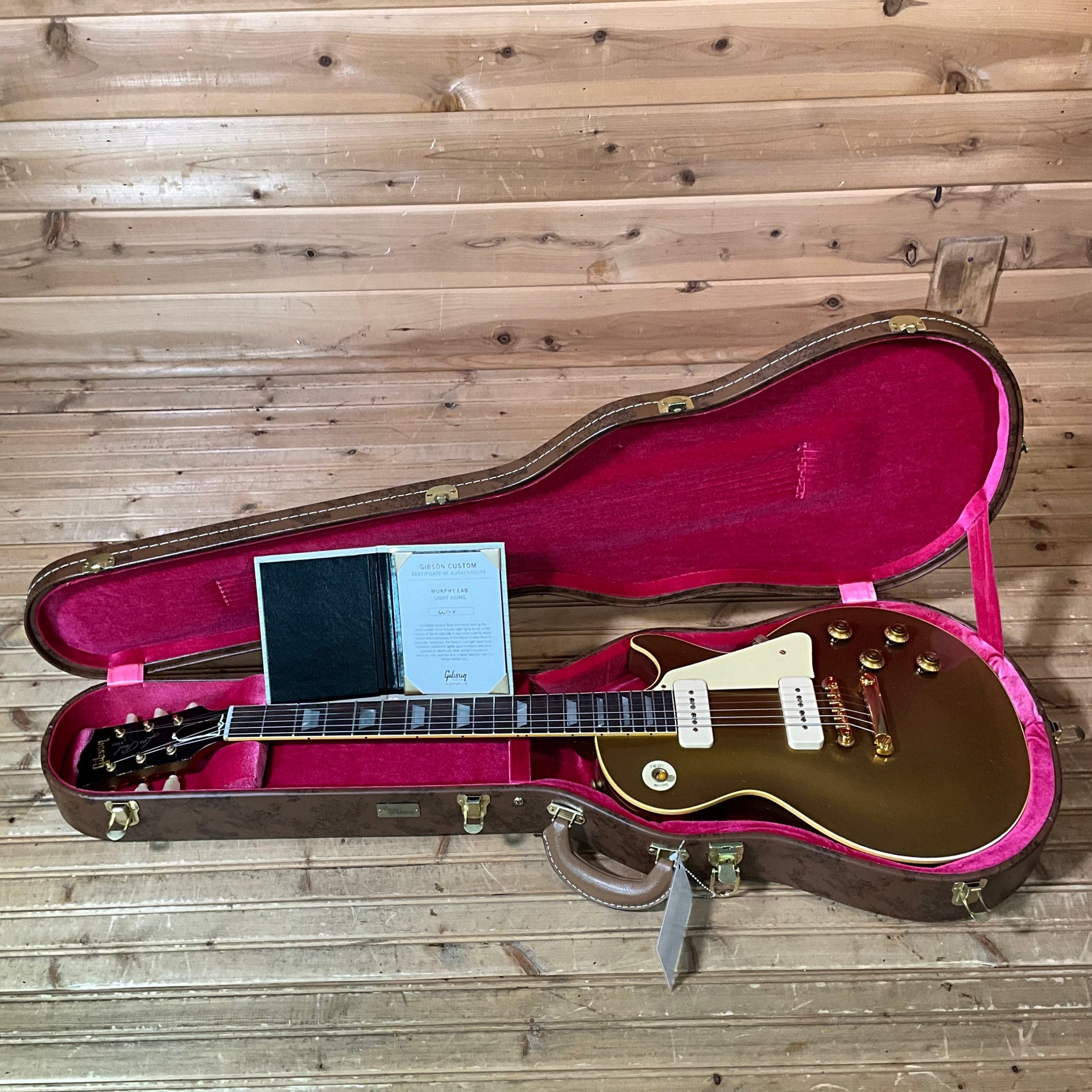 Gibson Custom 1956 Les Paul Standard Reissue Light Aged Electric Guitar - Gold