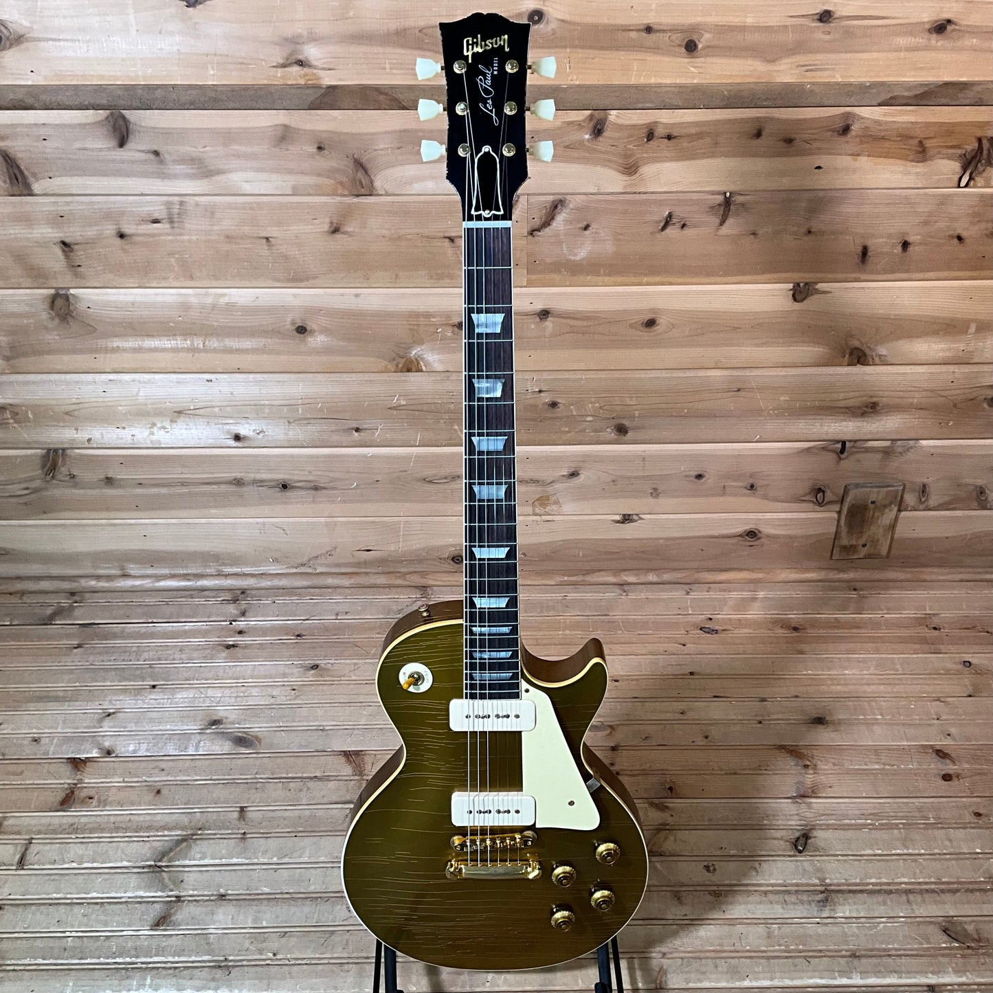 Gibson Custom 1956 Les Paul Standard Reissue Light Aged Electric Guitar - Gold