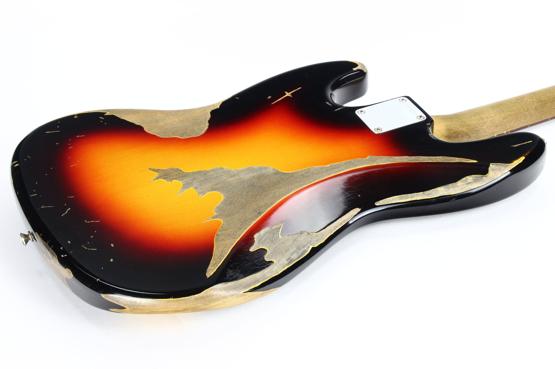 2006 Fender Custom Shop Jaco Pastorius Heavy Relic Jazz Bass Fretless Guitar - Sunburst, EXOTIC FINGERBOARD!