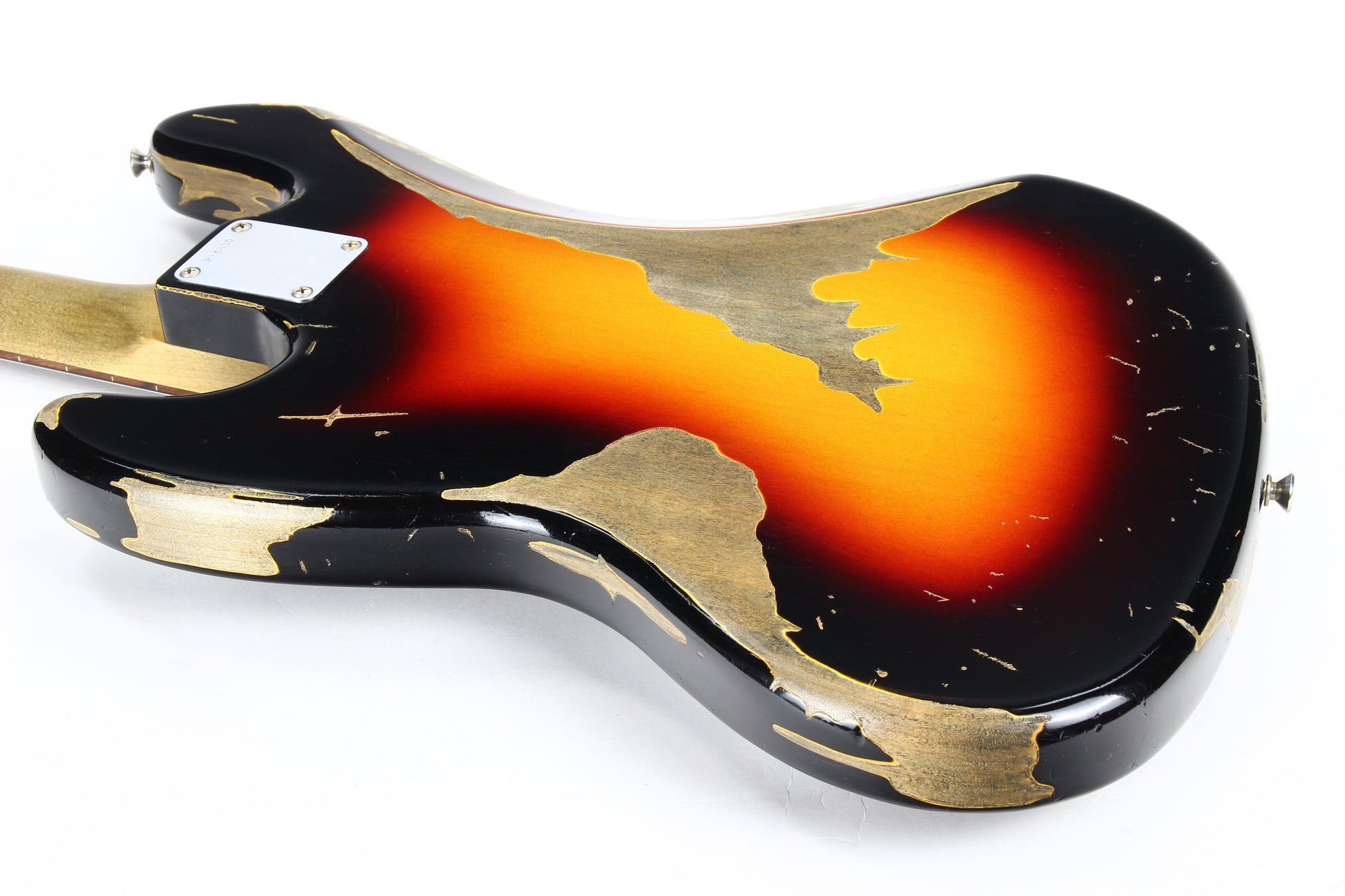 2006 Fender Custom Shop Jaco Pastorius Heavy Relic Jazz Bass Fretless Guitar - Sunburst, EXOTIC FINGERBOARD!