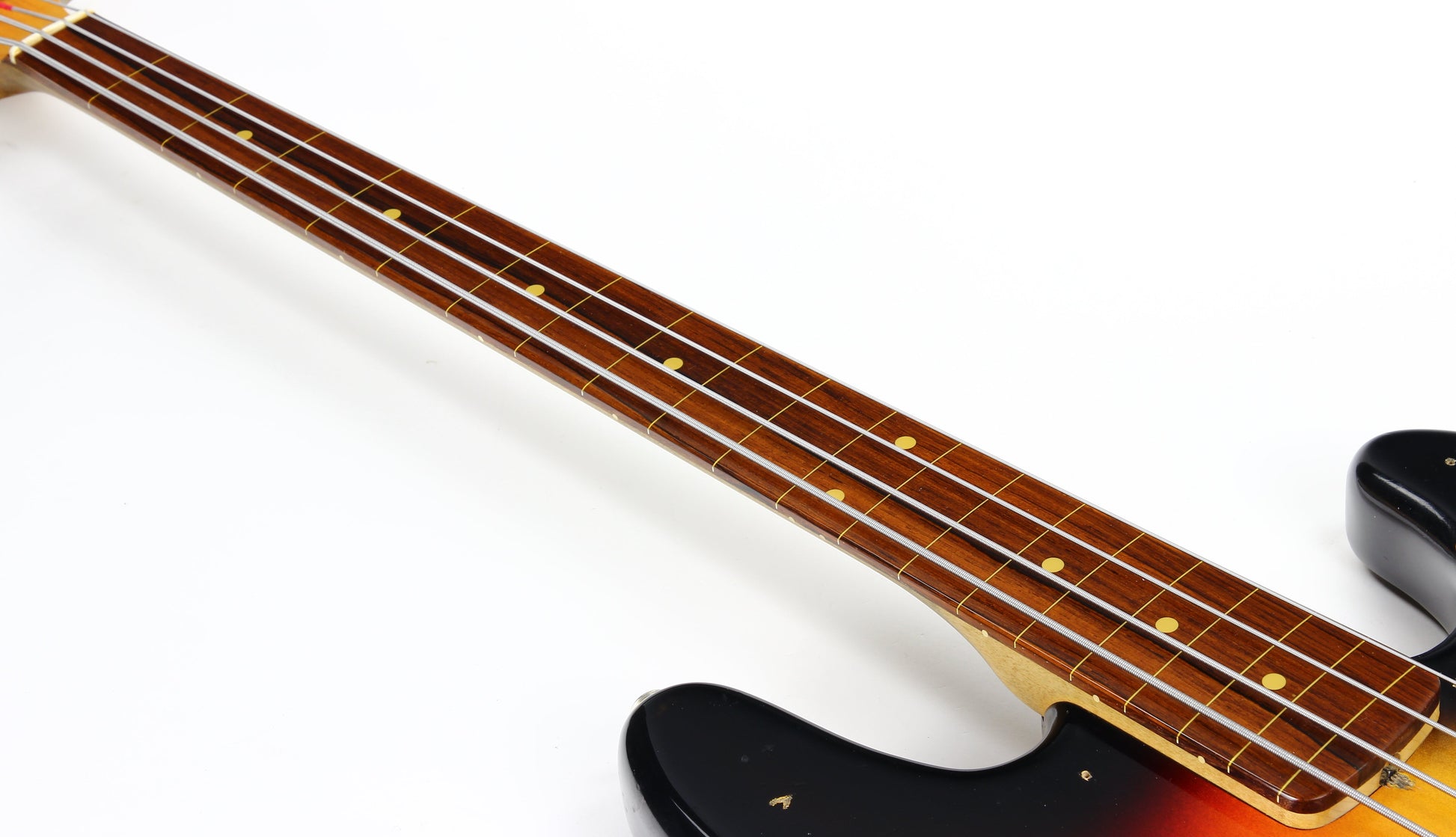 2006 Fender Custom Shop Jaco Pastorius Heavy Relic Jazz Bass Fretless Guitar - Sunburst, EXOTIC FINGERBOARD!