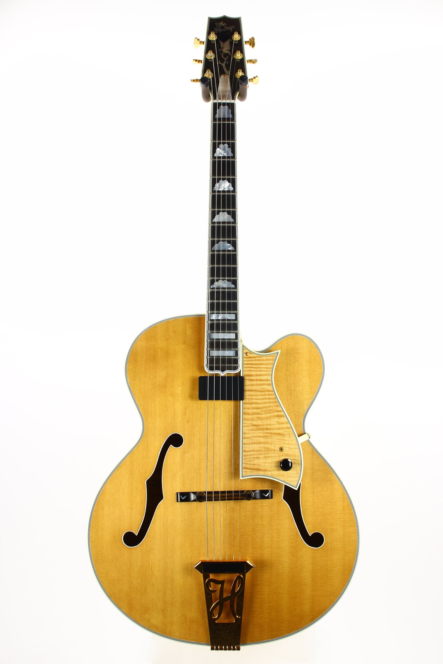 MINTY! 1999 Heritage Golden Eagle Antique Natural Jazz Carved Archtop Electric Guitar -- L-5 Wes, Floating Pickup!