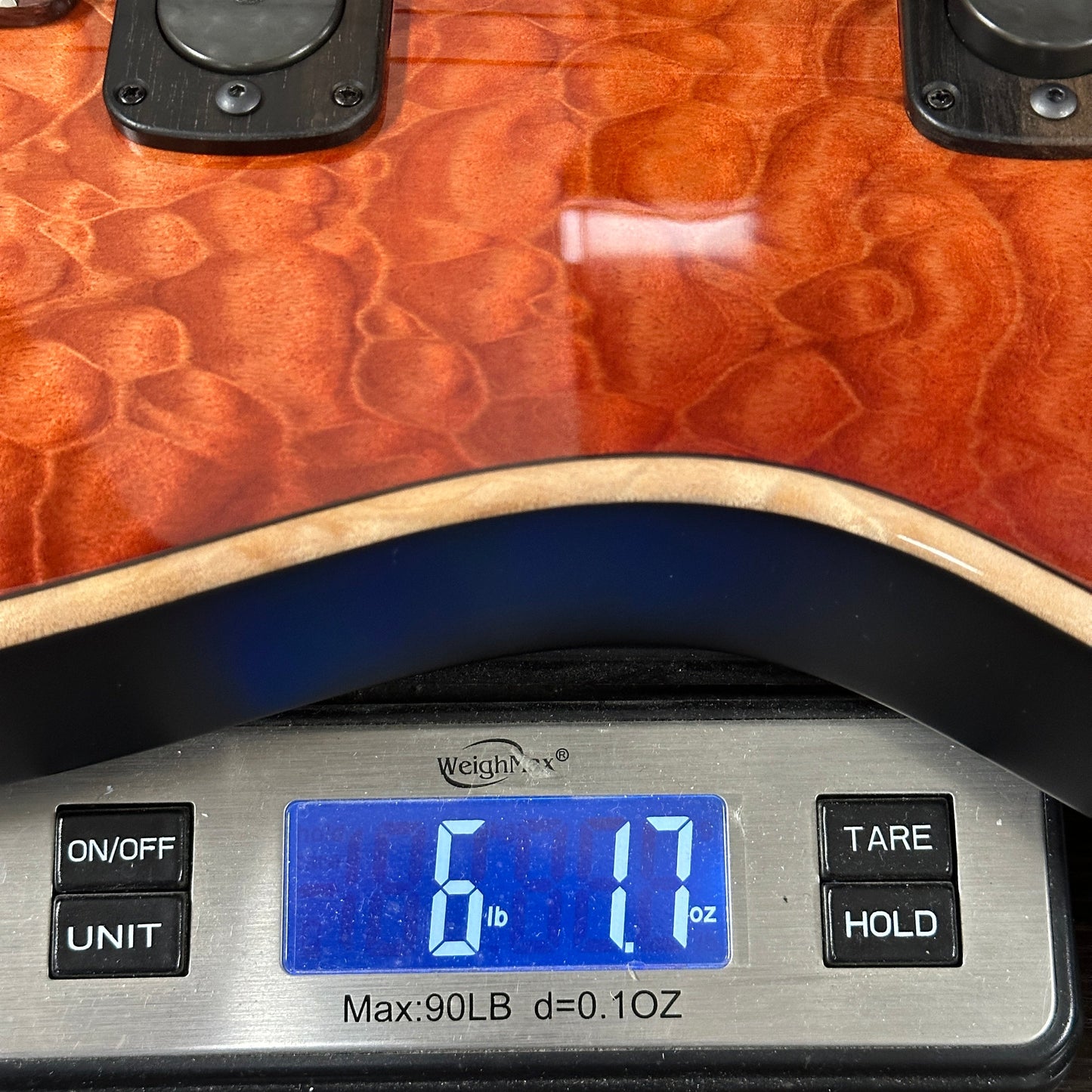 Powers Electric A-Type Select Maple Cosmo Orange FF42 No PG Delrin Warm Gray Cam Tail Quilt w/bag