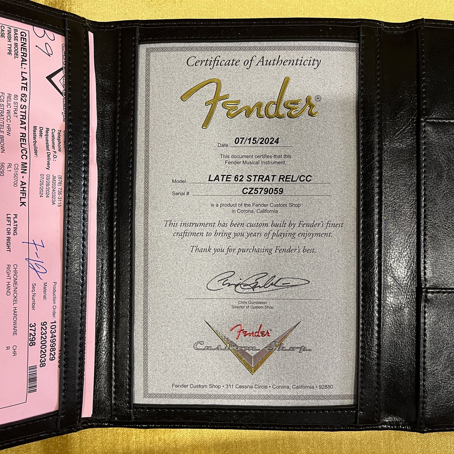 Fender Custom Shop Righteous Reissue Late 1962 Stratocaster Relic - Aged Holoflake - Maple