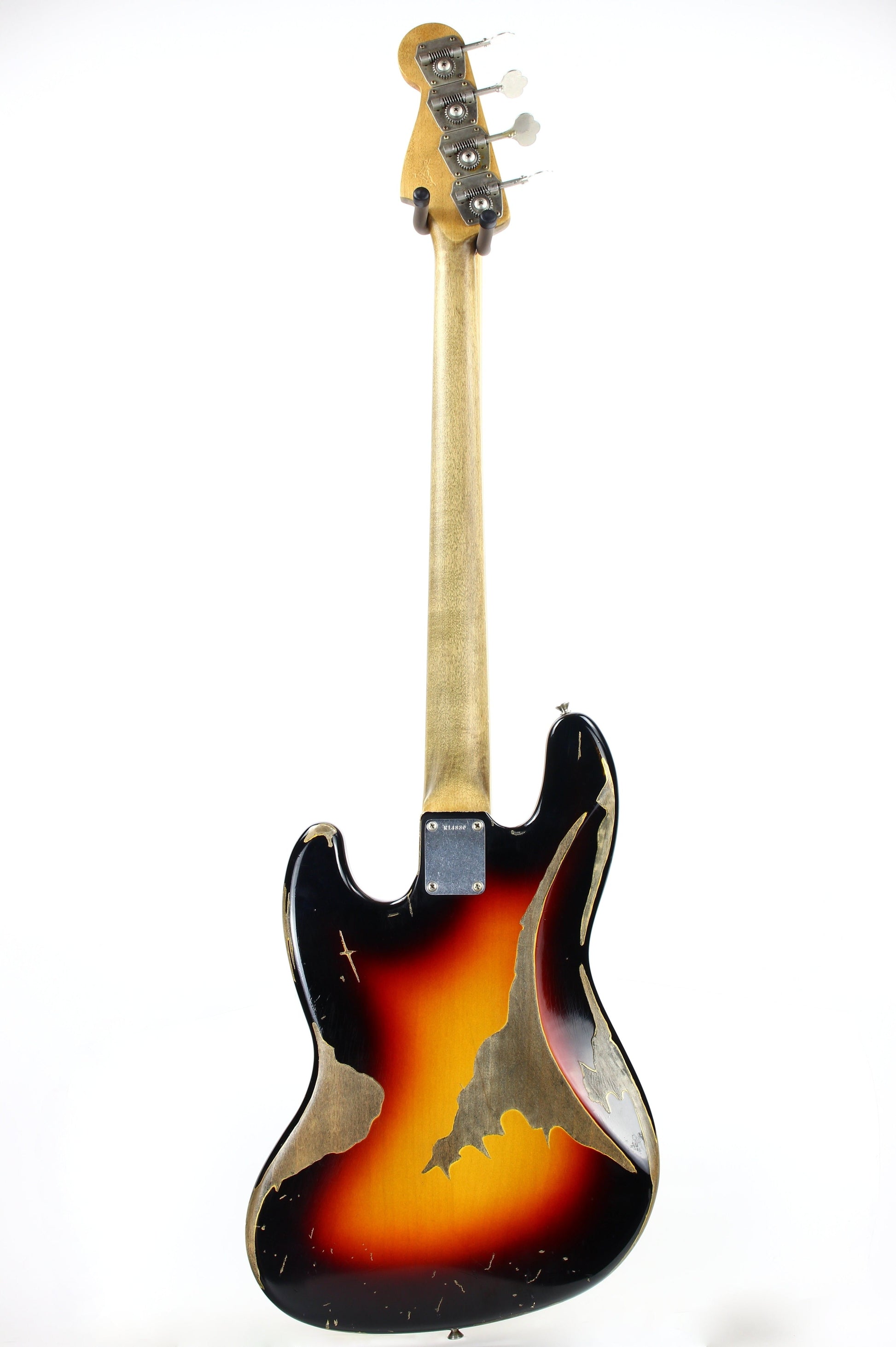 2006 Fender Custom Shop Jaco Pastorius Heavy Relic Jazz Bass Fretless Guitar - Sunburst, EXOTIC FINGERBOARD!