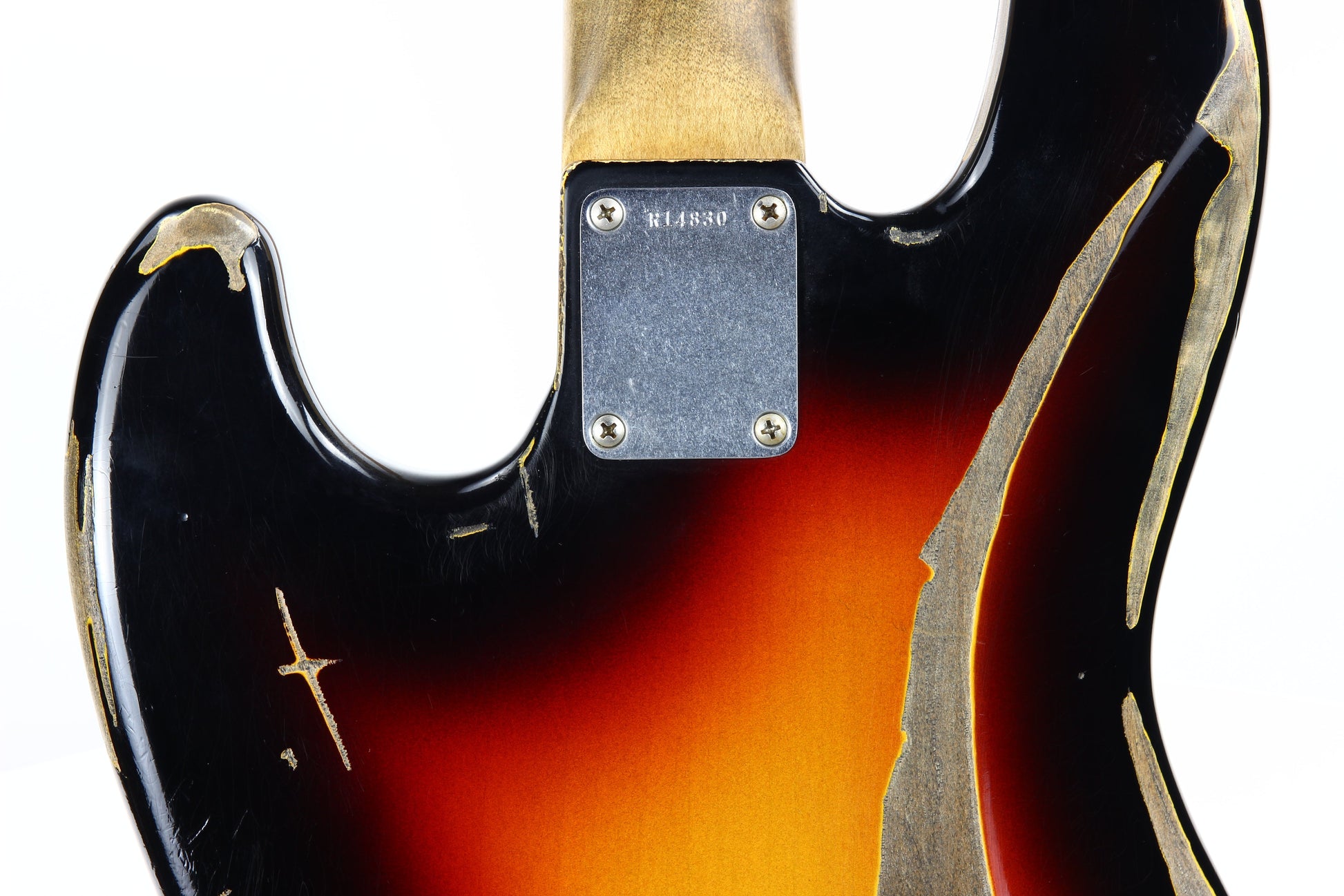 2006 Fender Custom Shop Jaco Pastorius Heavy Relic Jazz Bass Fretless Guitar - Sunburst, EXOTIC FINGERBOARD!