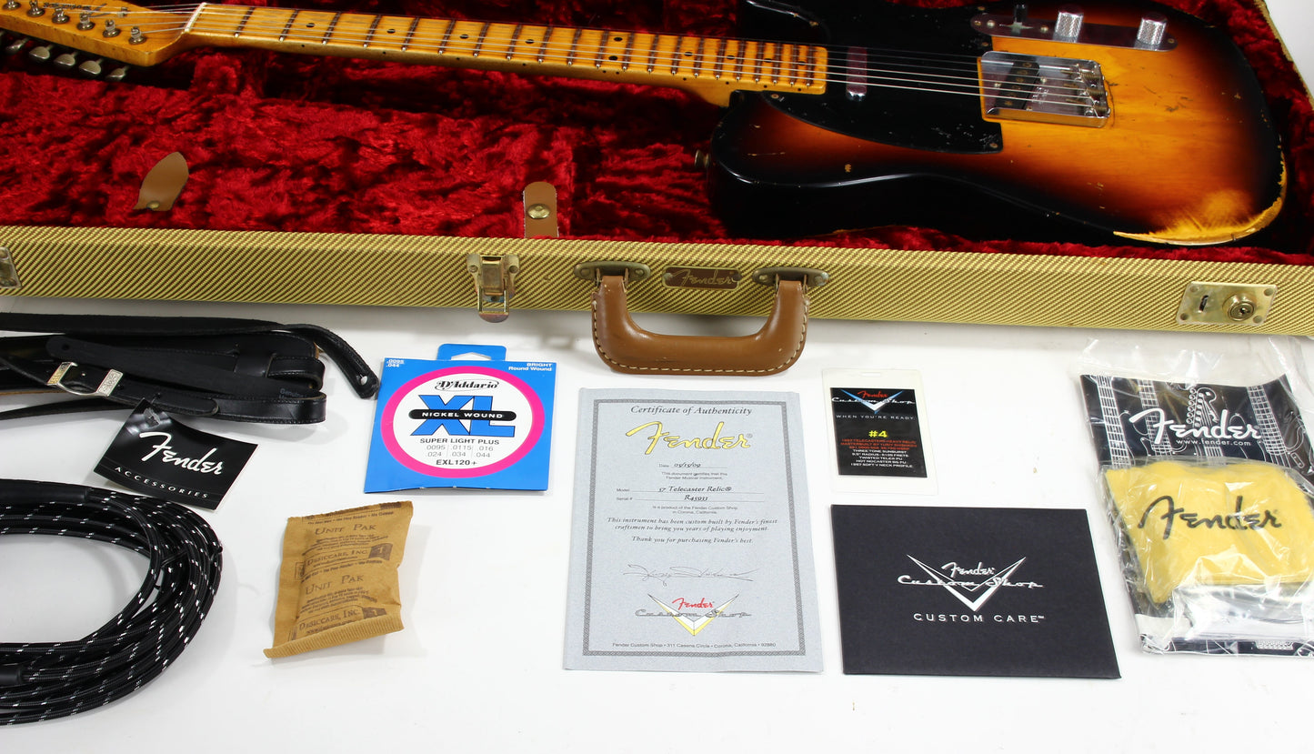NAMM SHOW! 2009 Fender Custom Shop MASTERBUILT '57 Telecaster Heavy Relic Yuriy Shishkov -- 2-Tone Sunburst 1957