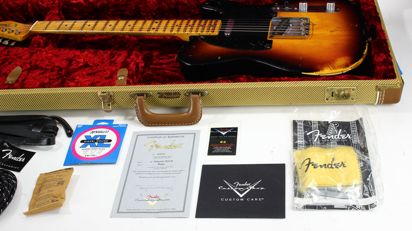 NAMM SHOW! 2009 Fender Custom Shop MASTERBUILT '57 Telecaster Heavy Relic Yuriy Shishkov -- 2-Tone Sunburst 1957