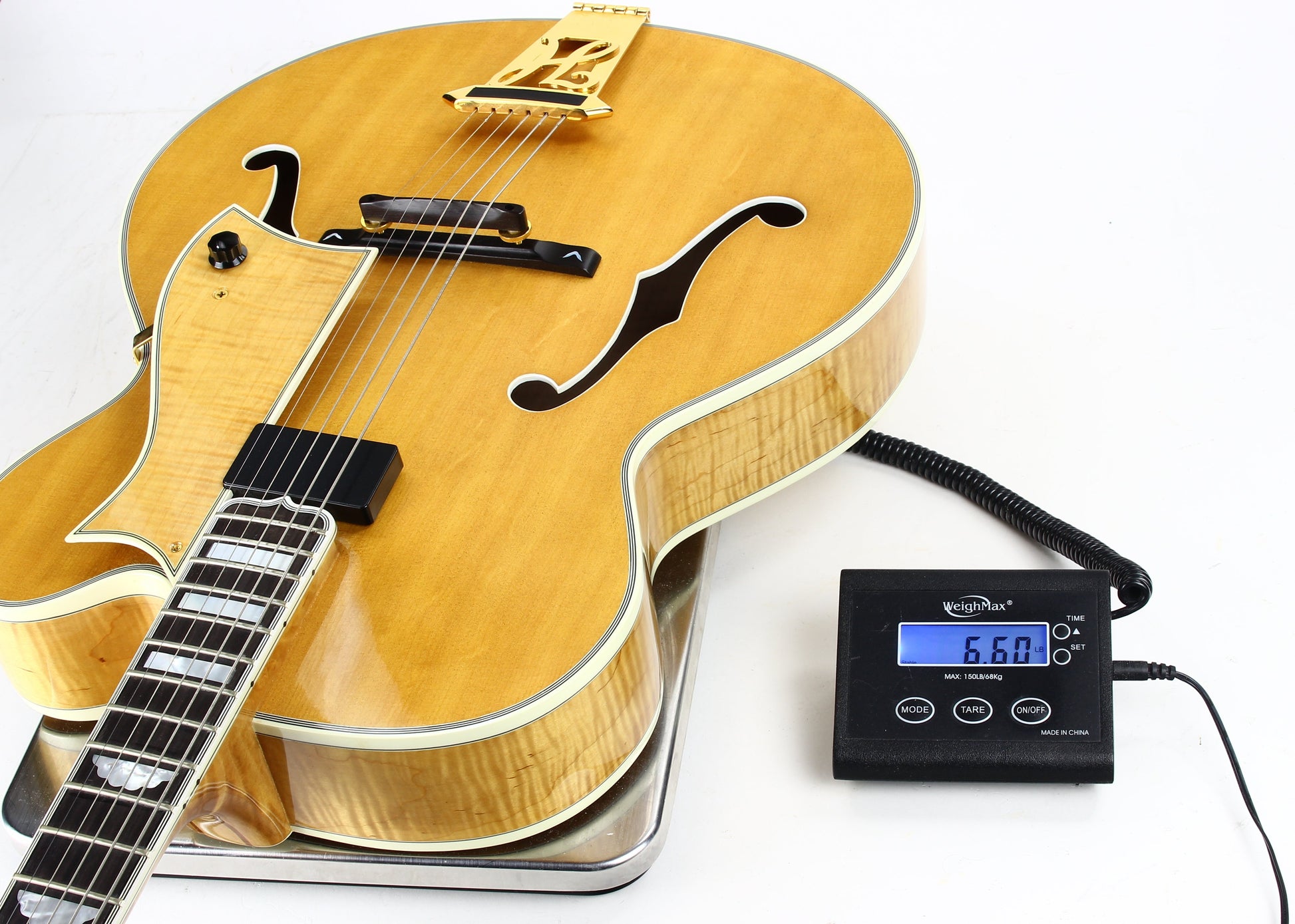 MINTY! 1999 Heritage Golden Eagle Antique Natural Jazz Carved Archtop Electric Guitar -- L-5 Wes, Floating Pickup!