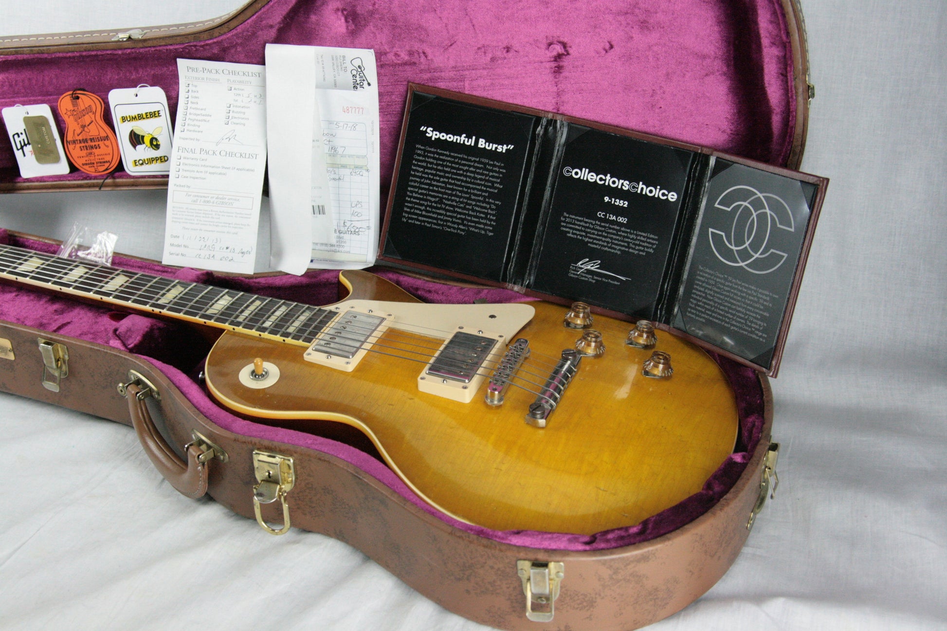 1959 Gibson Les Paul Collector's Choice CC#13 Spoonful Burst Murphy Aged R9 59 Reissue