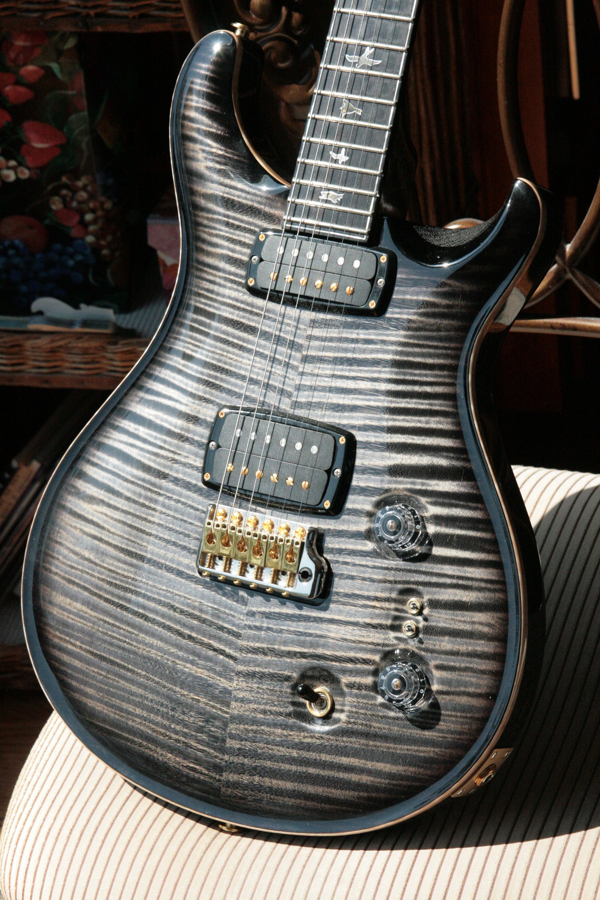 2017 PRS Private Stock 408 Signature! Paul Reed Smith INCREDIBLE TOP! African Blackwood Charcoal Smoked Burst