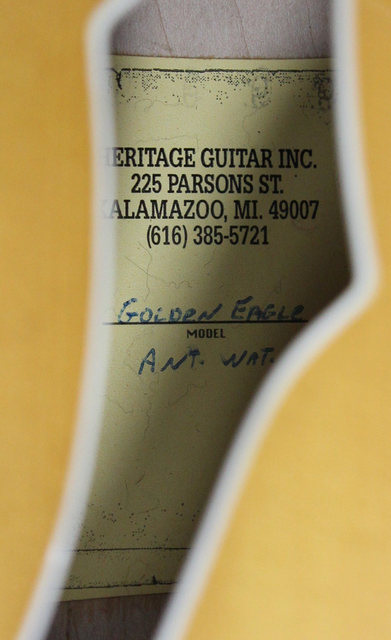 MINTY! 1999 Heritage Golden Eagle Antique Natural Jazz Carved Archtop Electric Guitar -- L-5 Wes, Floating Pickup!