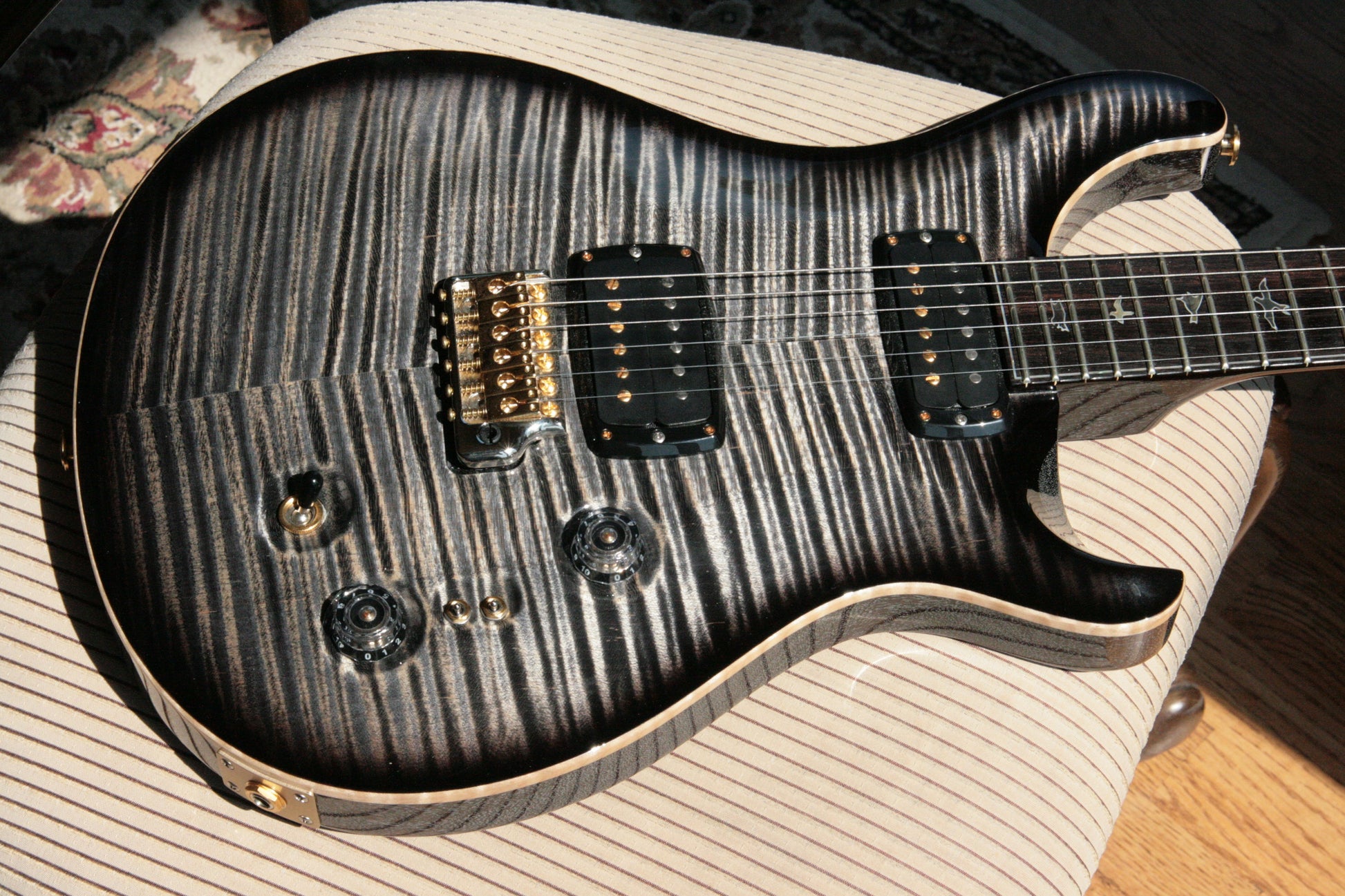 2017 PRS Private Stock 408 Signature! Paul Reed Smith INCREDIBLE TOP! African Blackwood Charcoal Smoked Burst