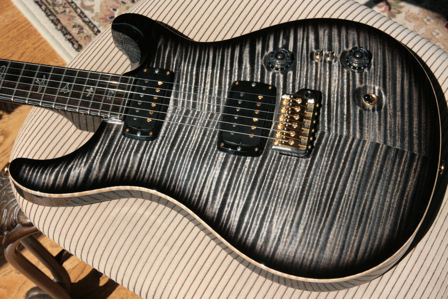 2017 PRS Private Stock 408 Signature! Paul Reed Smith INCREDIBLE TOP! African Blackwood Charcoal Smoked Burst