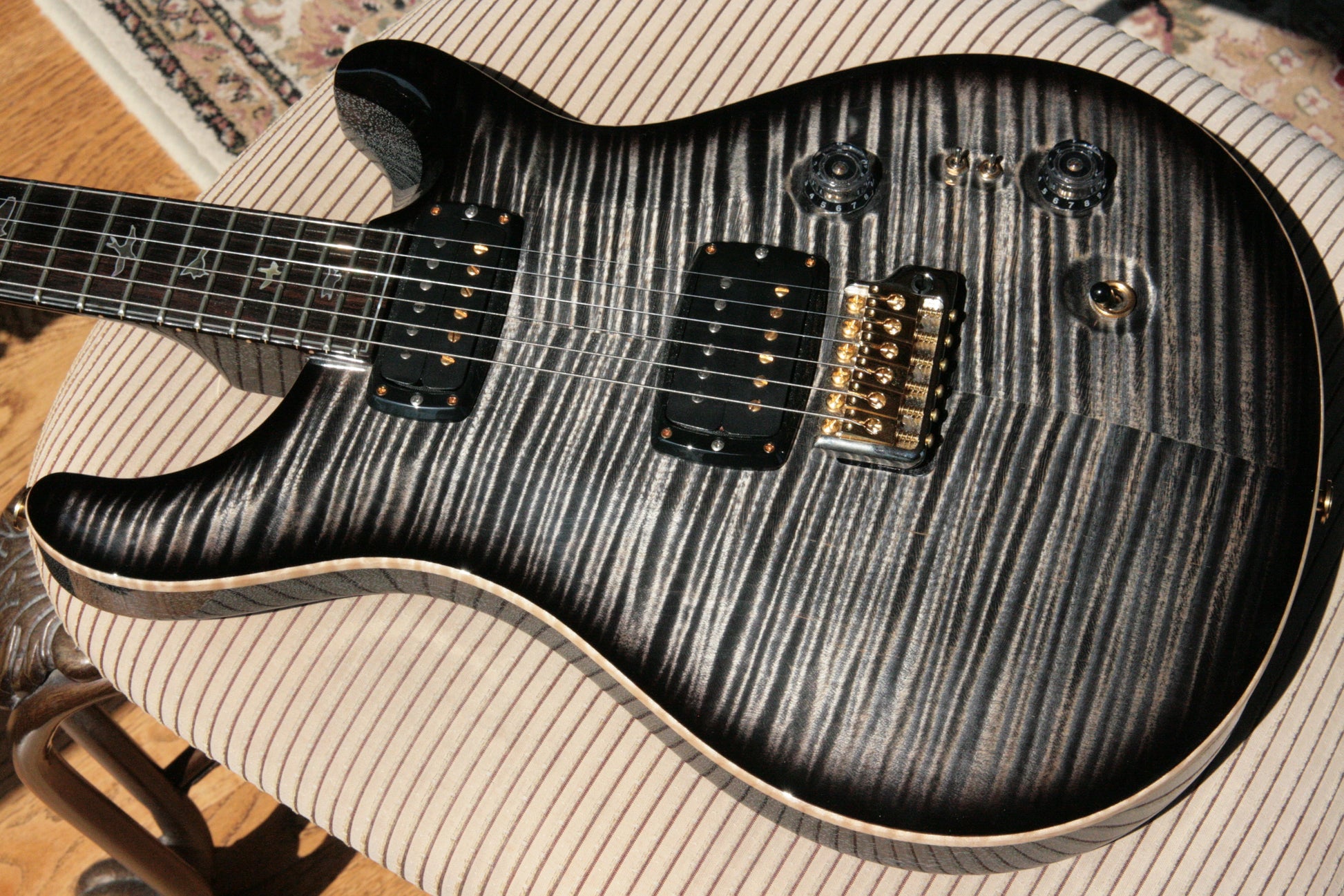 2017 PRS Private Stock 408 Signature! Paul Reed Smith INCREDIBLE TOP! African Blackwood Charcoal Smoked Burst