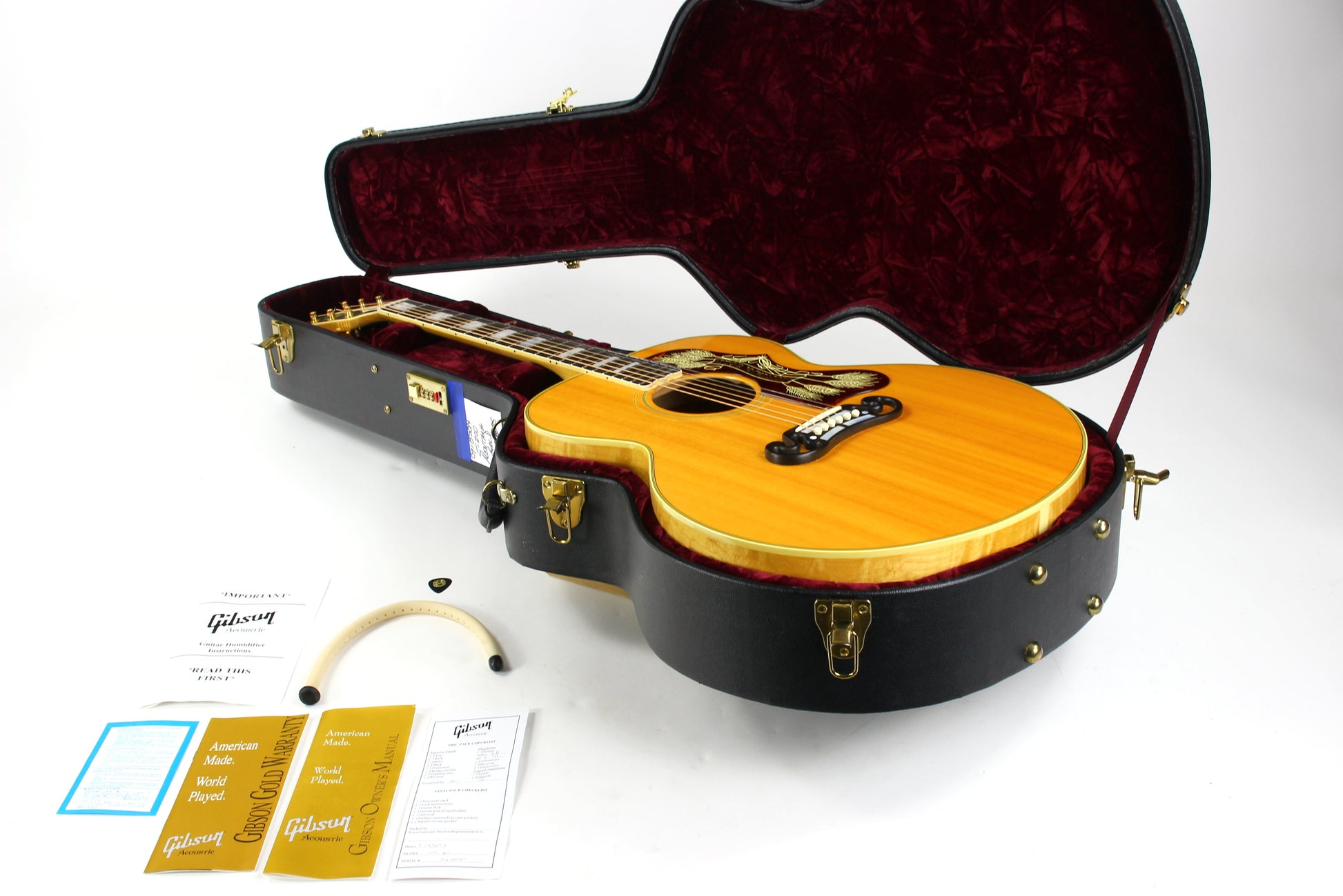 2005 Gibson Custom Shop Montana Gold J-200 w Original Case Jumbo Flattop!