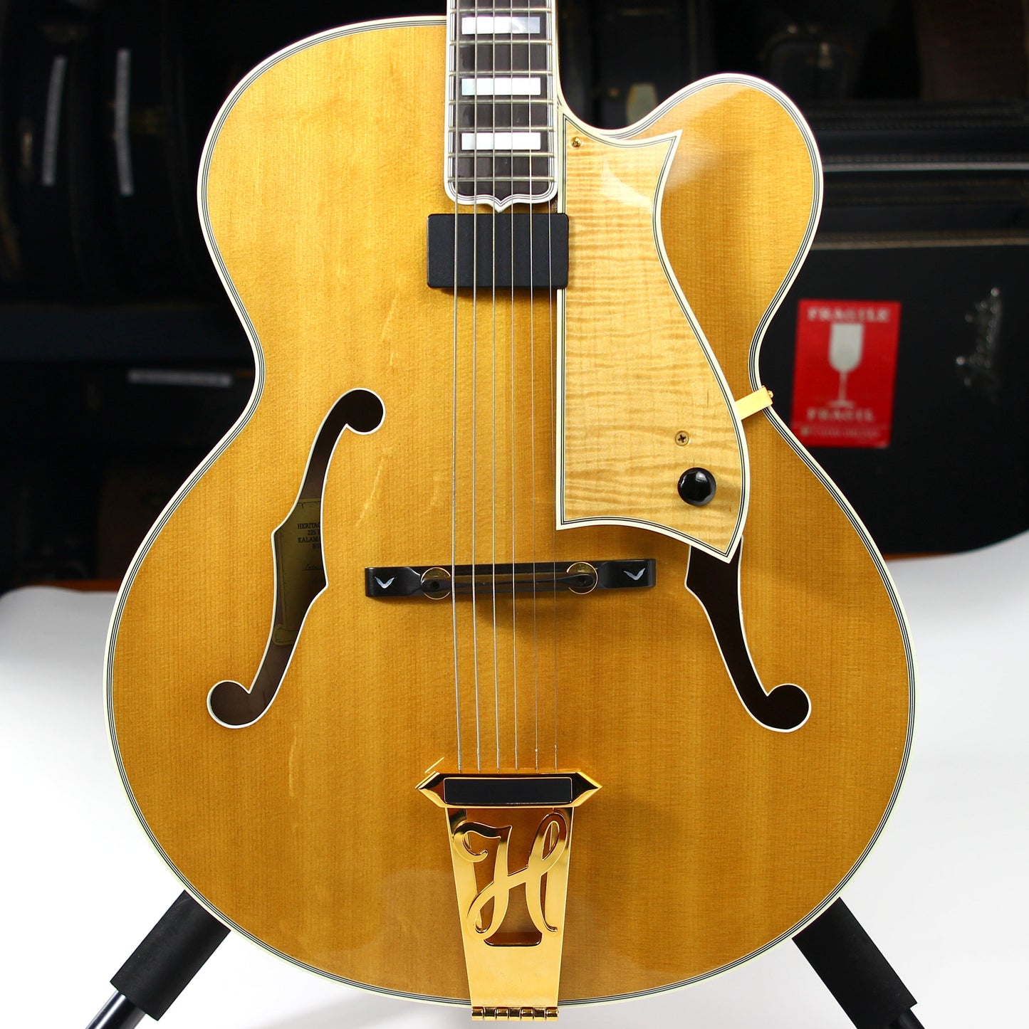 MINTY! 1999 Heritage Golden Eagle Antique Natural Jazz Carved Archtop Electric Guitar -- L-5 Wes, Floating Pickup!