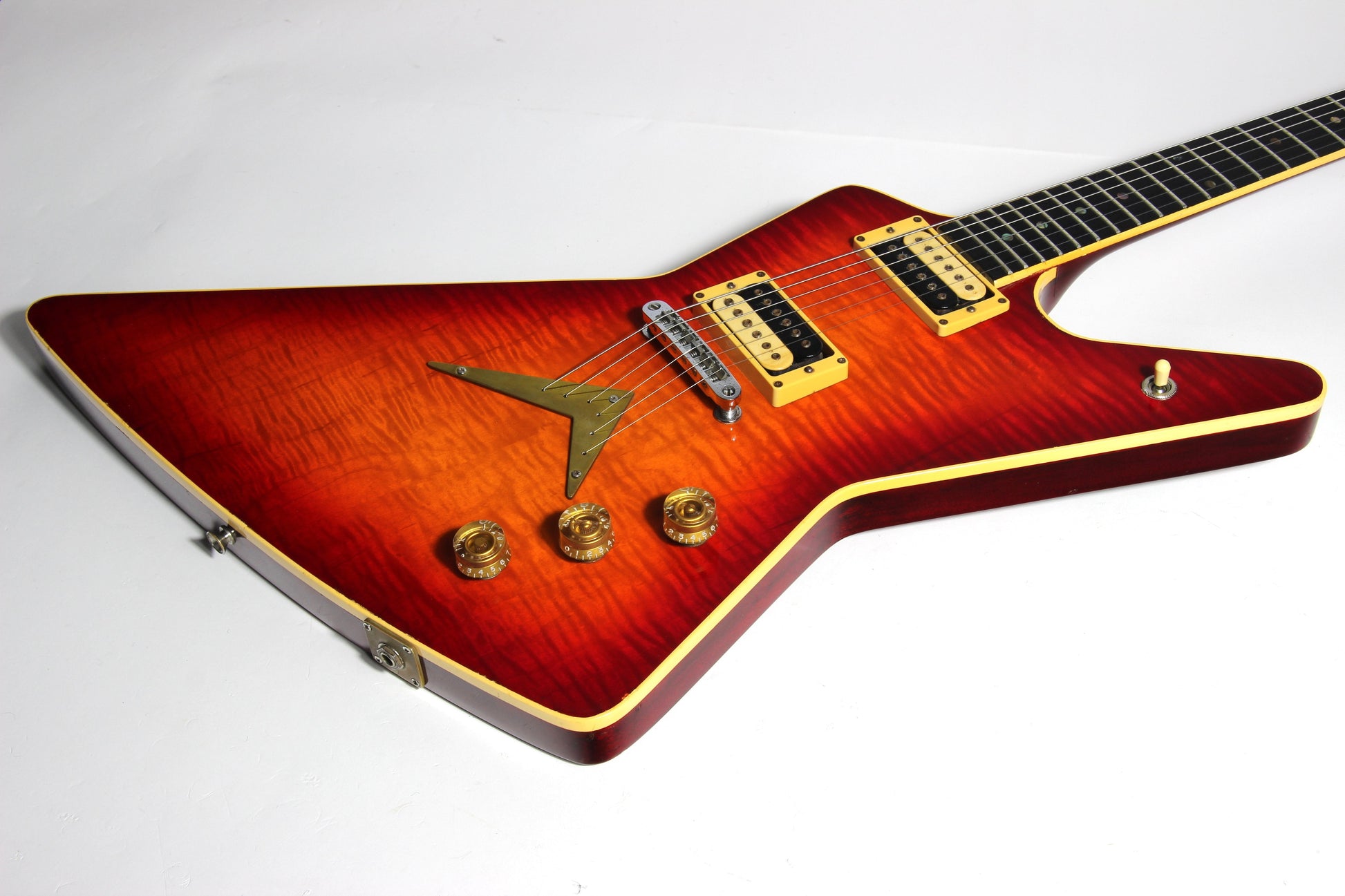 1979 Dean USA Z Standard Bound Explorer -- Cherry Burst, Flametop, DiMarzio Super Distortions, RARE!