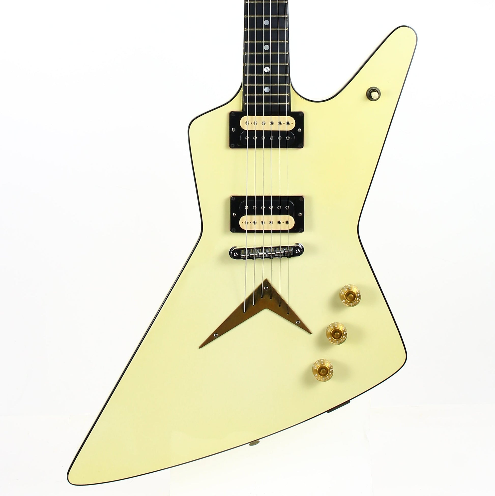 1980 Dean Z USA White w/ Black Binding Standard Bound Explorer | Rare Vintage Guitar!
