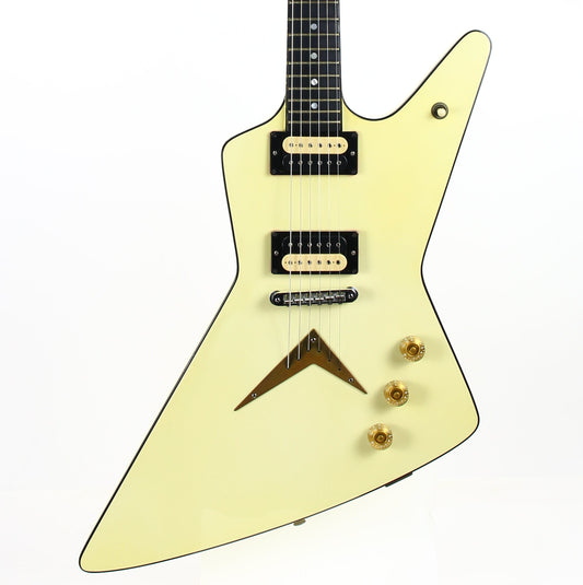 1980 Dean Z USA White w/ Black Binding Standard Bound Explorer | Rare Vintage Guitar!