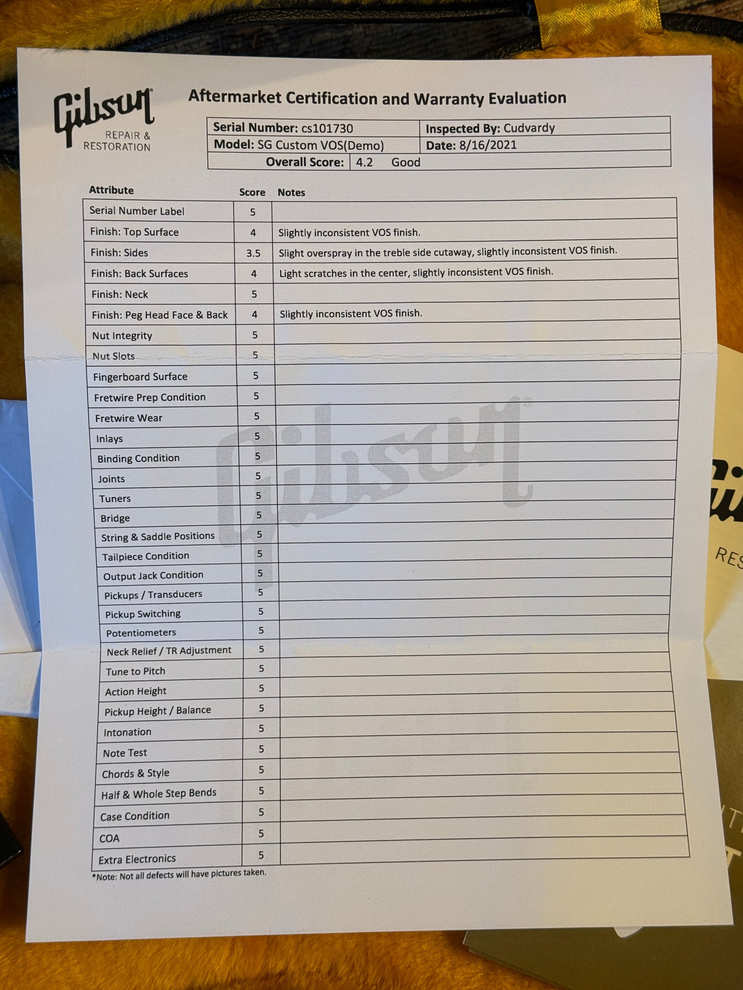 Pre-Owned Gibson SG Custom "2021