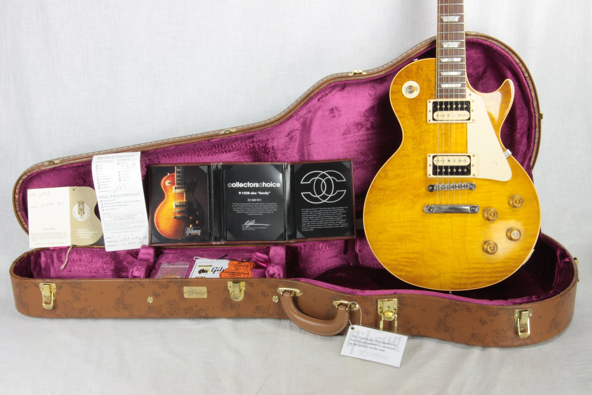 MINT 1959 Reissue Gibson Collector's Choice CC #4 SANDY '59 Les Paul VOS R9 Flametop